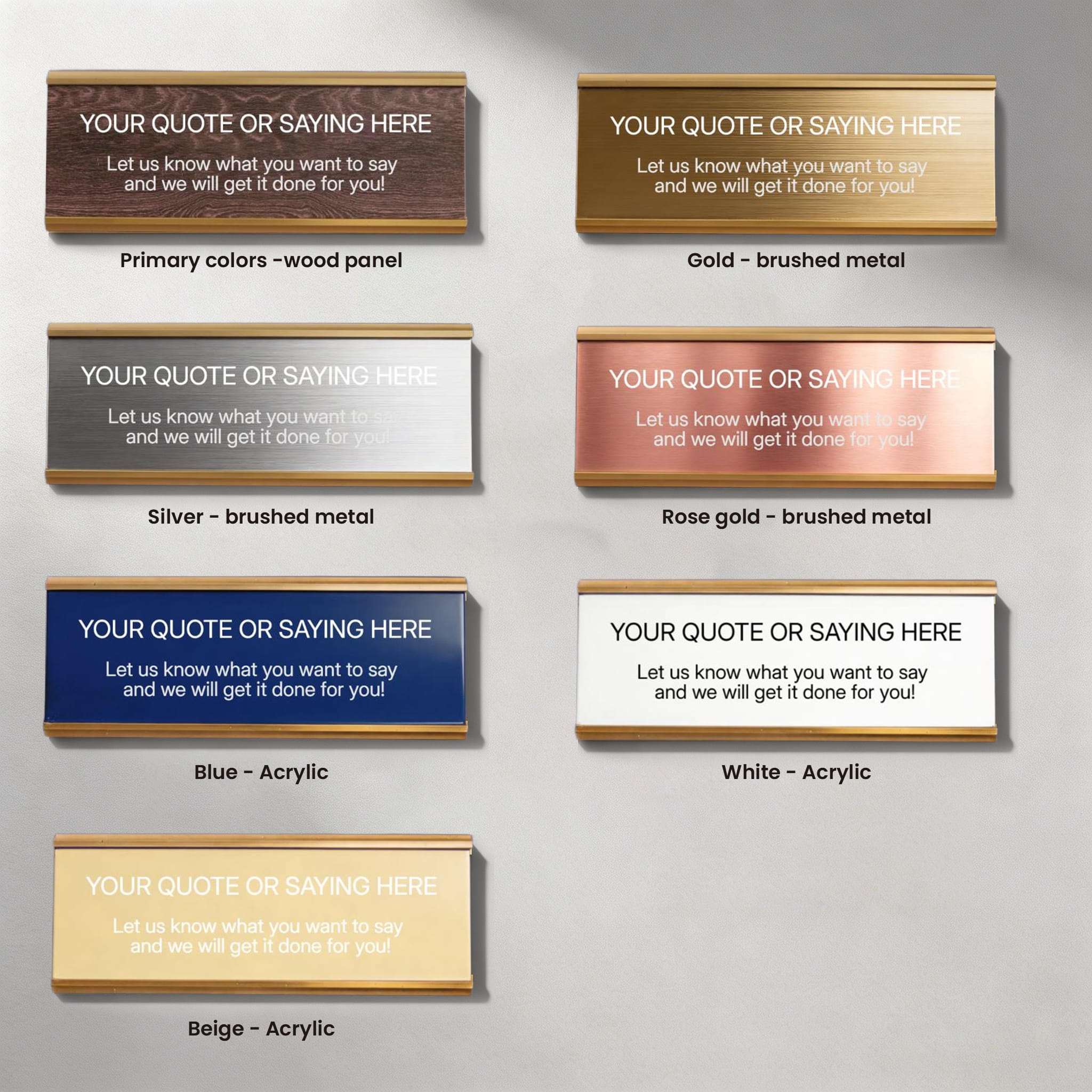 Custom Engraved Desk Funny Sign