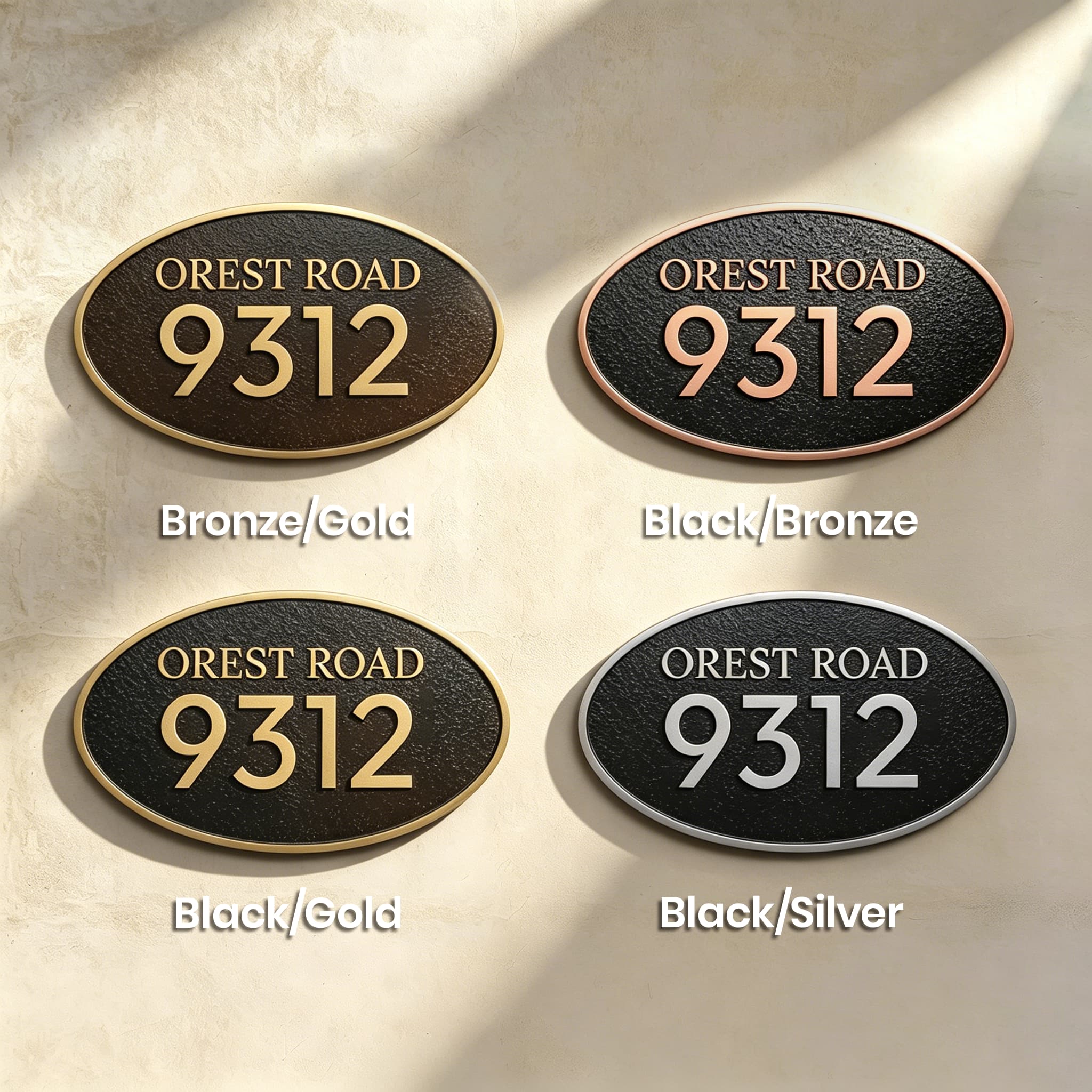 Historical Metal Address Sign