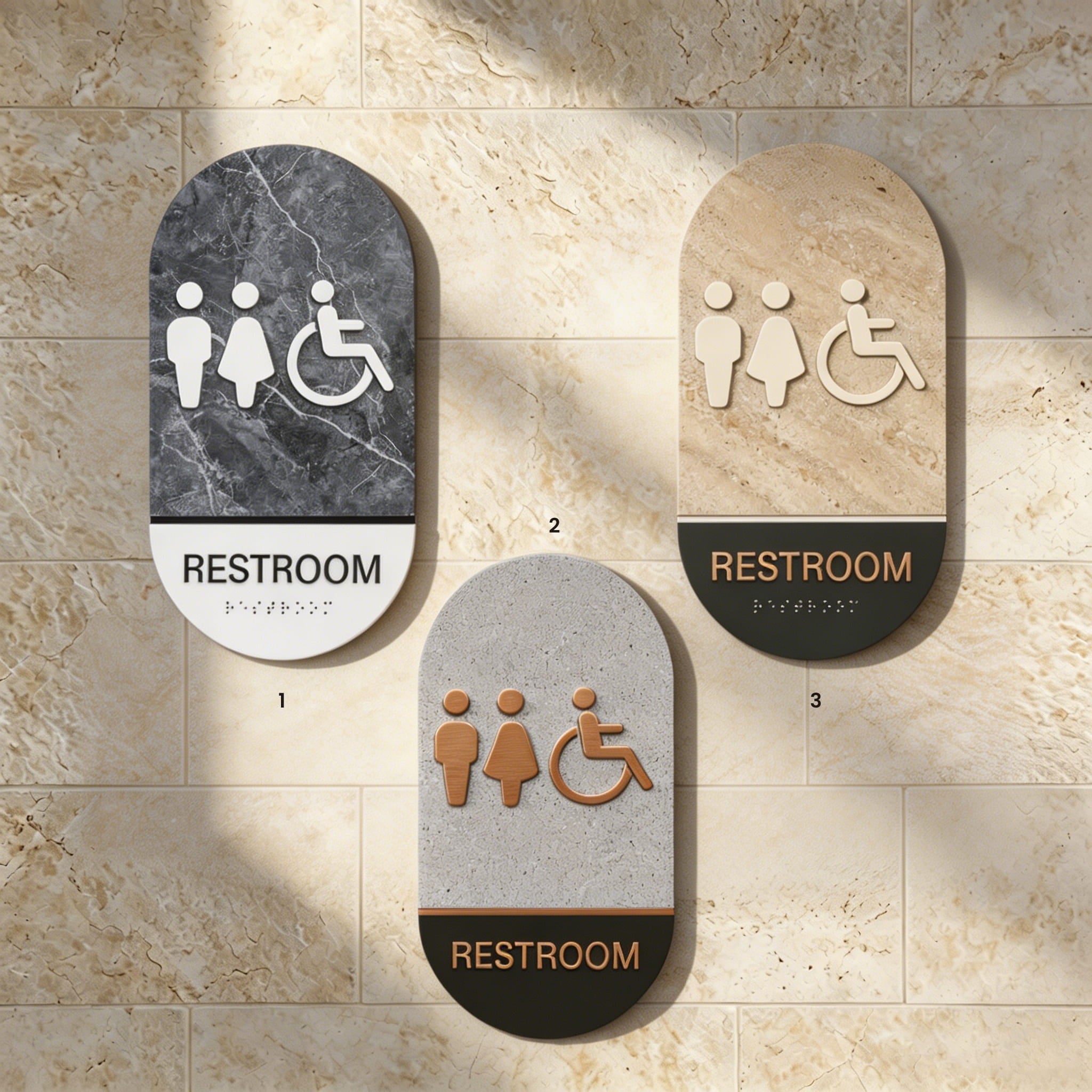 ADA Braille Restroom Sign