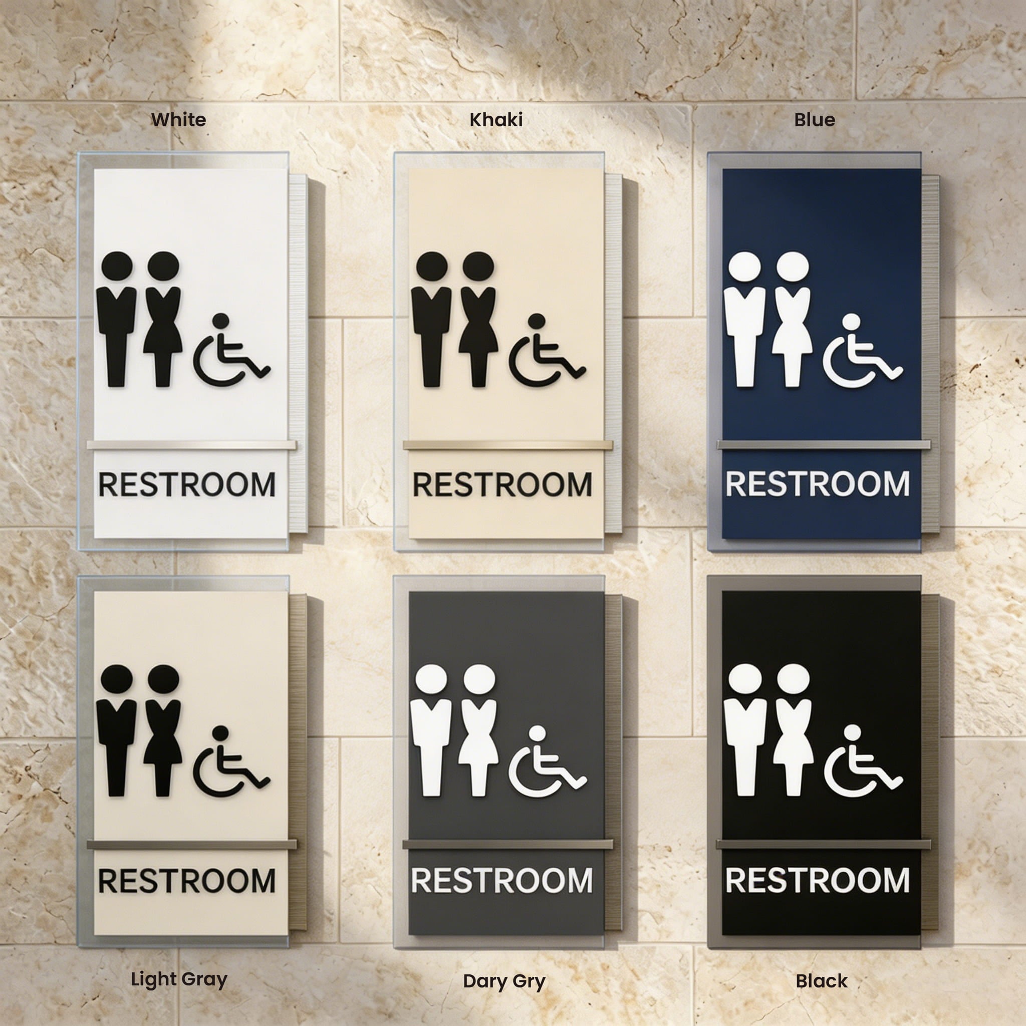 Metal Acrylic Restroom Sign