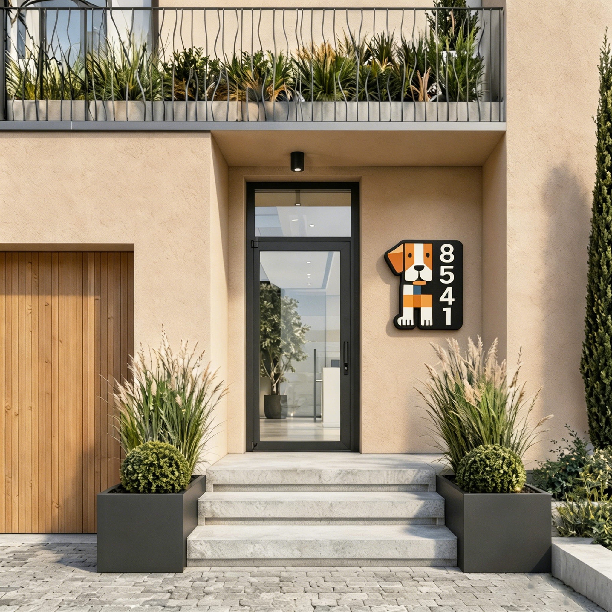 Dog House Number Plaque
