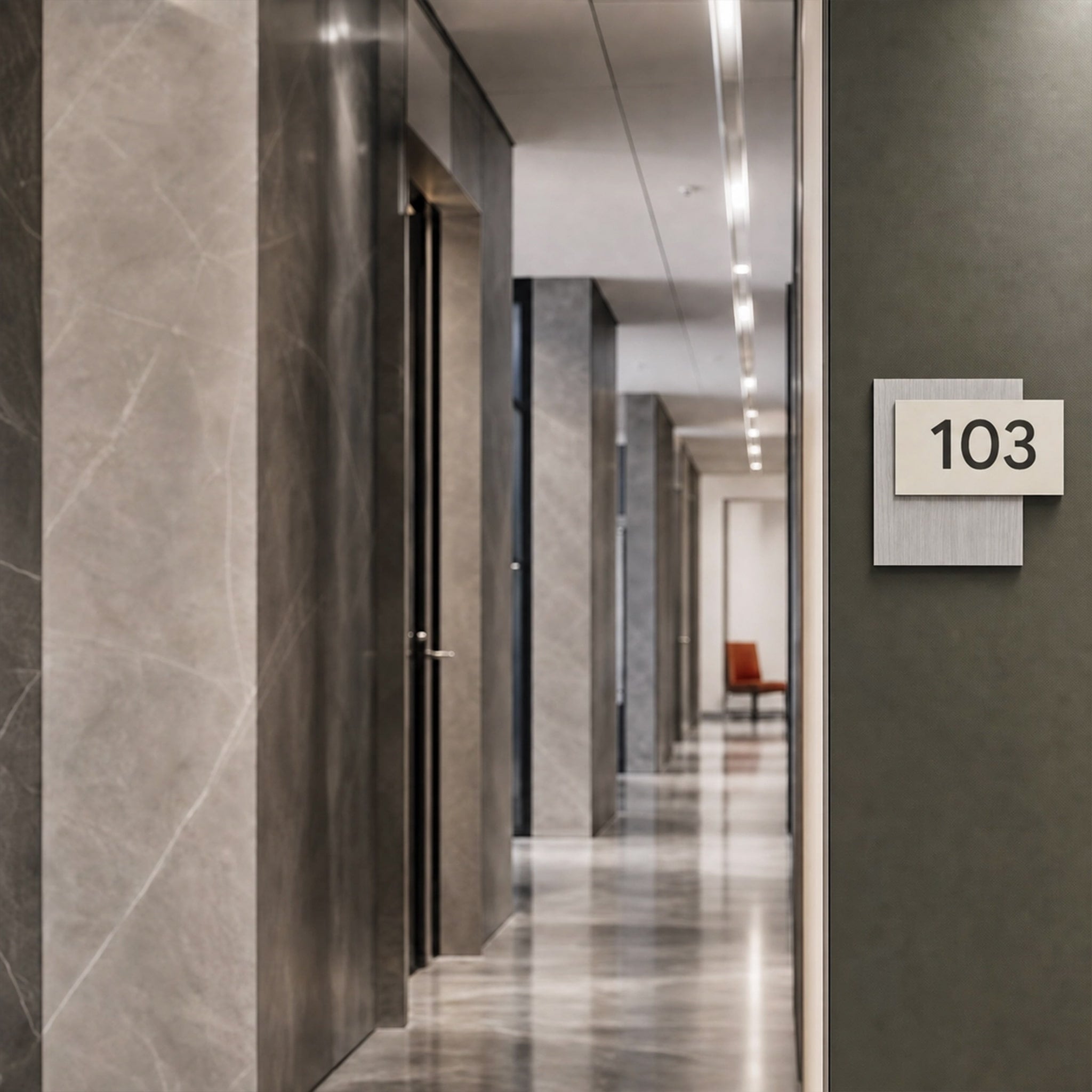Acrylic Number Door Sign