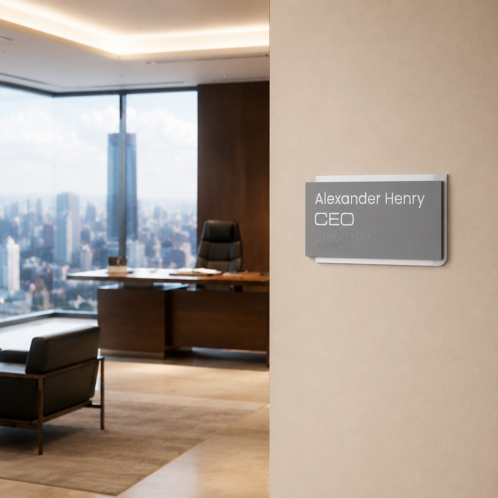 Acrylic Braille Door Sign