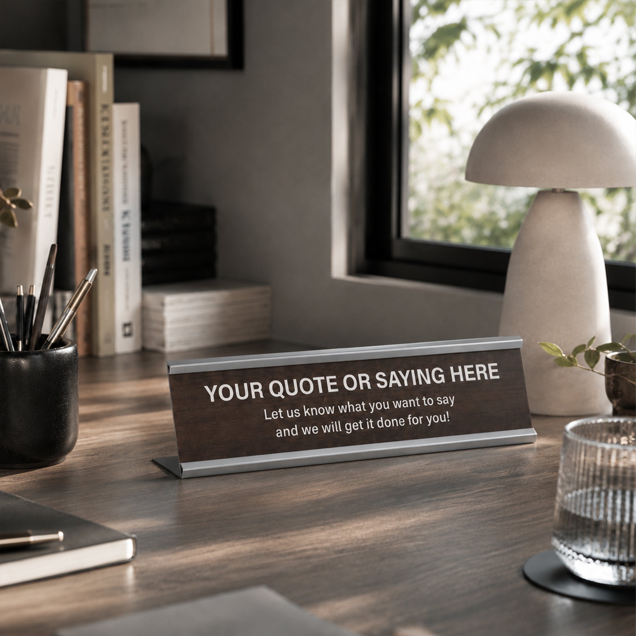 Custom Engraved Desk Funny Sign