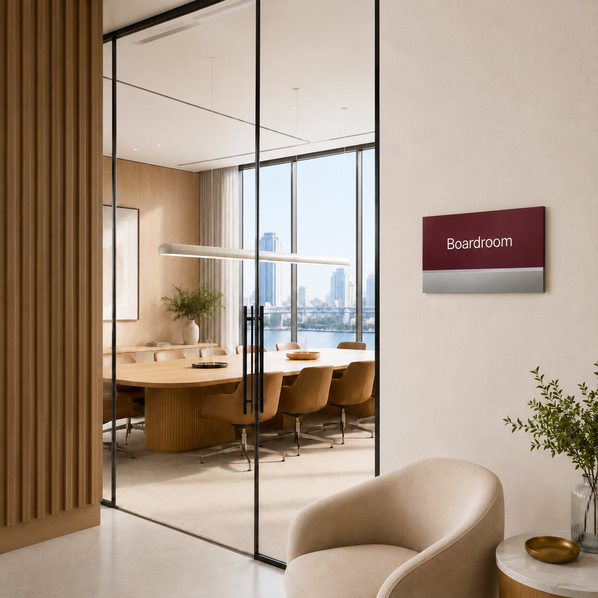Metal Office Door Sign