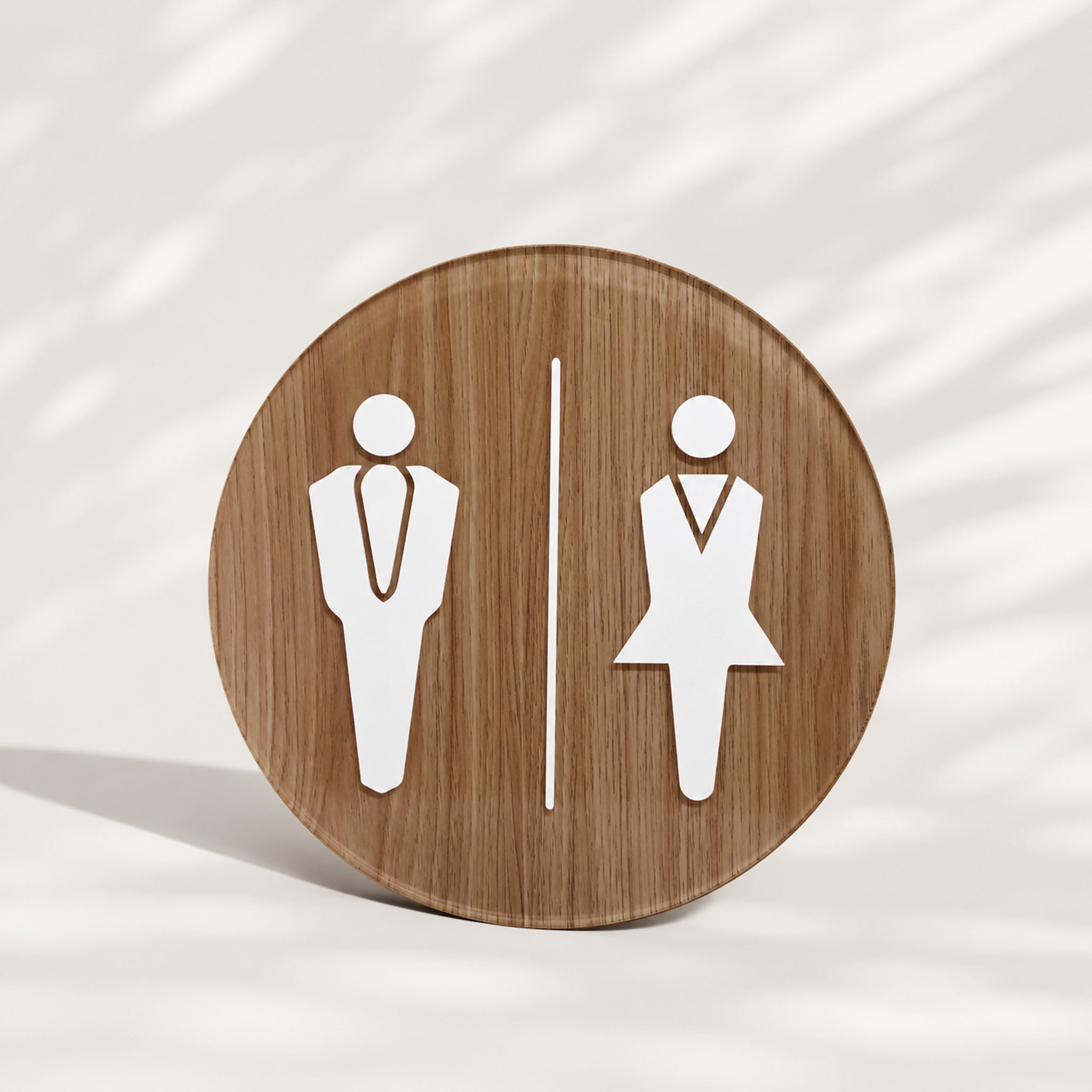 Wooden Restroom Sign