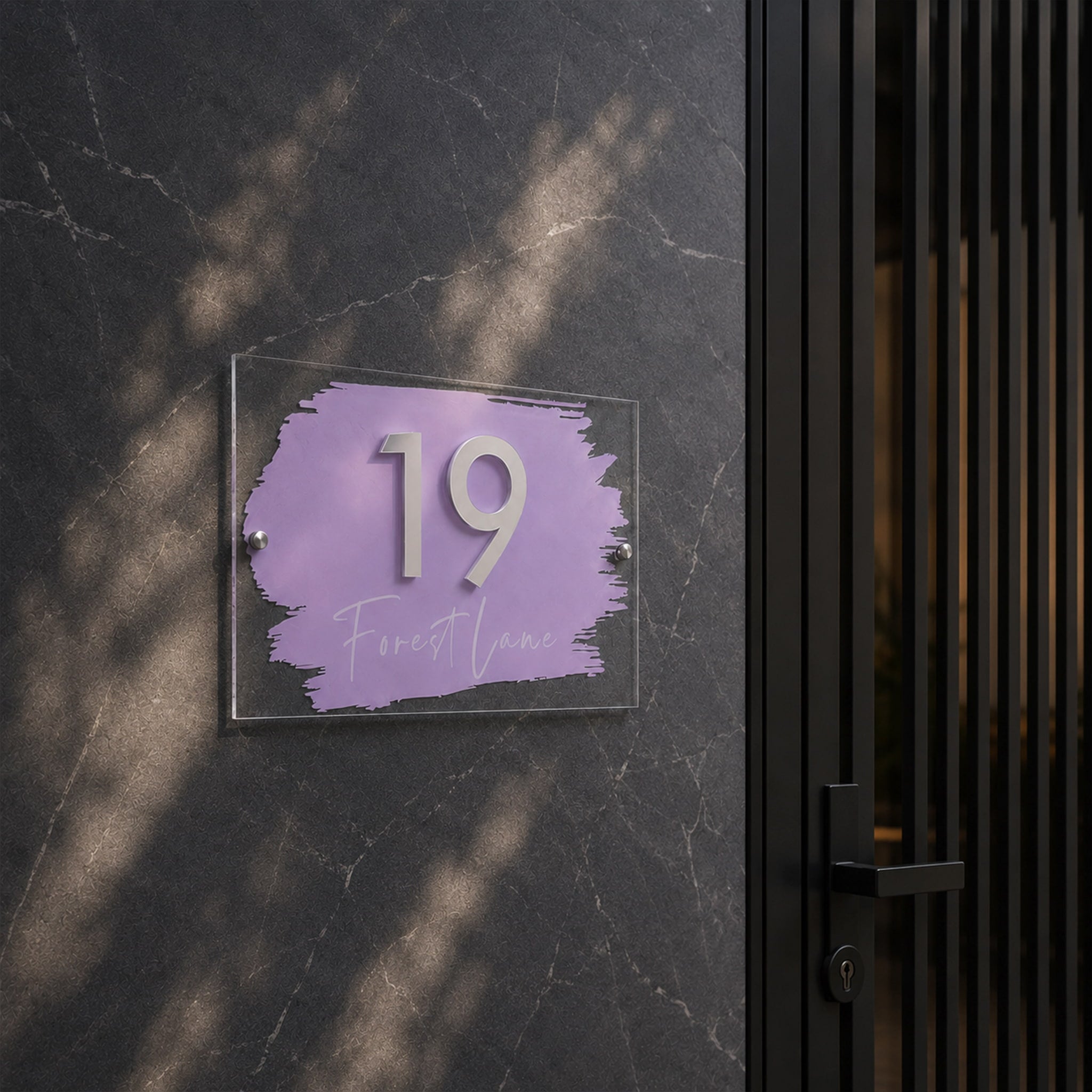 Rectangle Acrylic House Address Number Sign