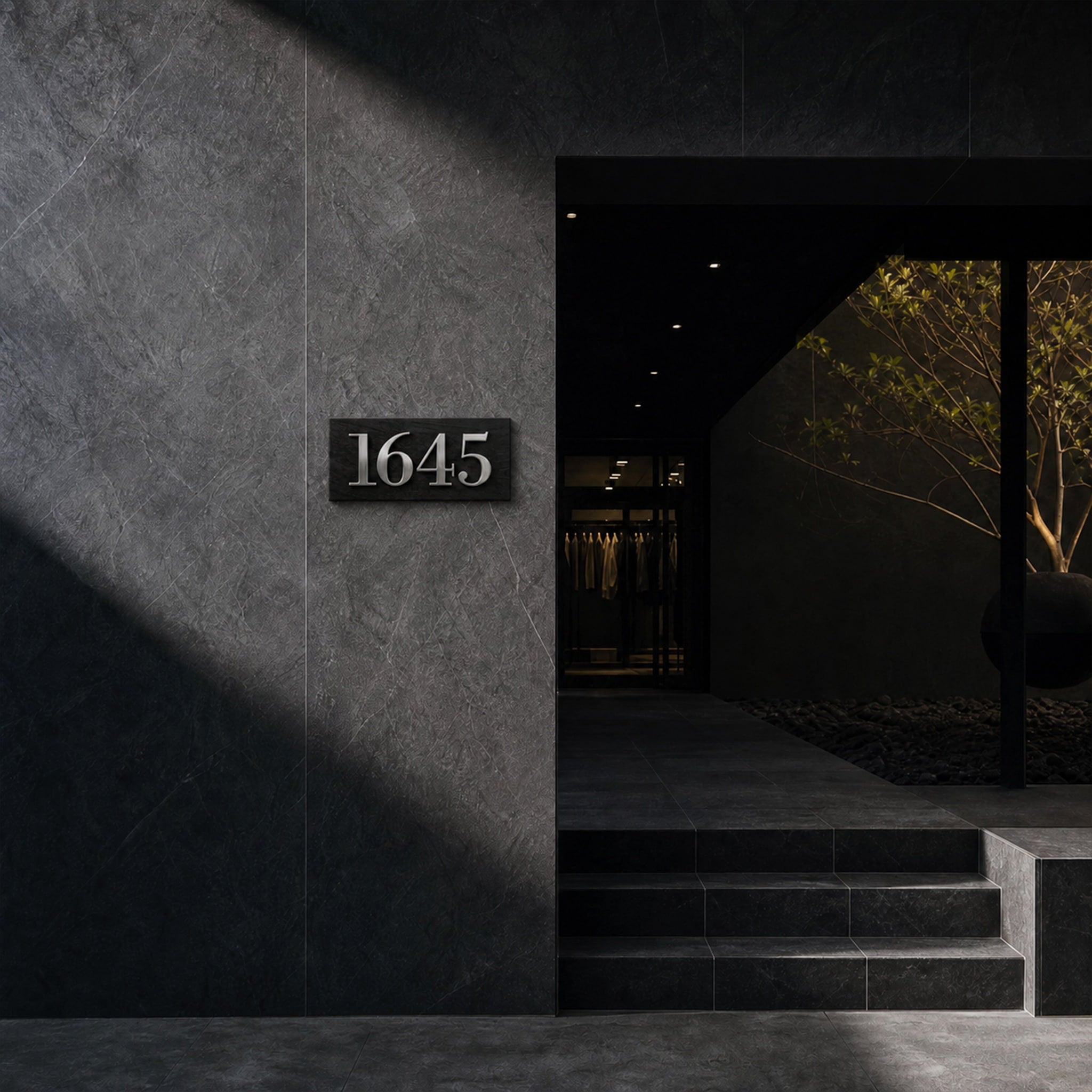 Modern House Number Sign