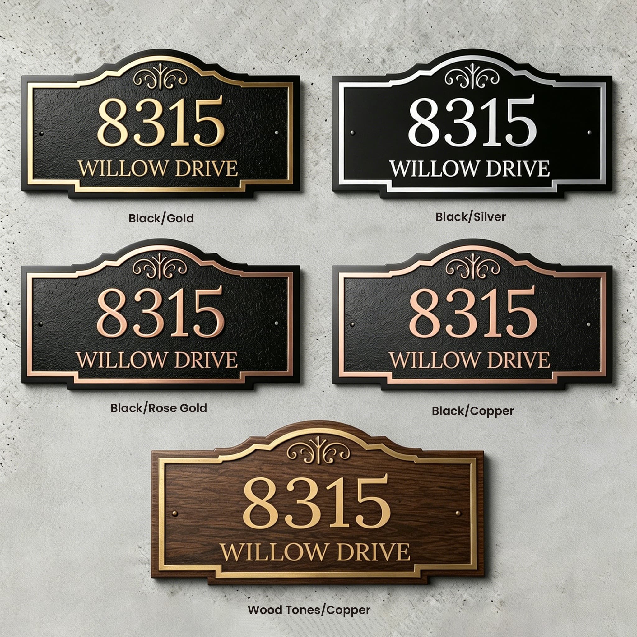 Metal Address Plaque