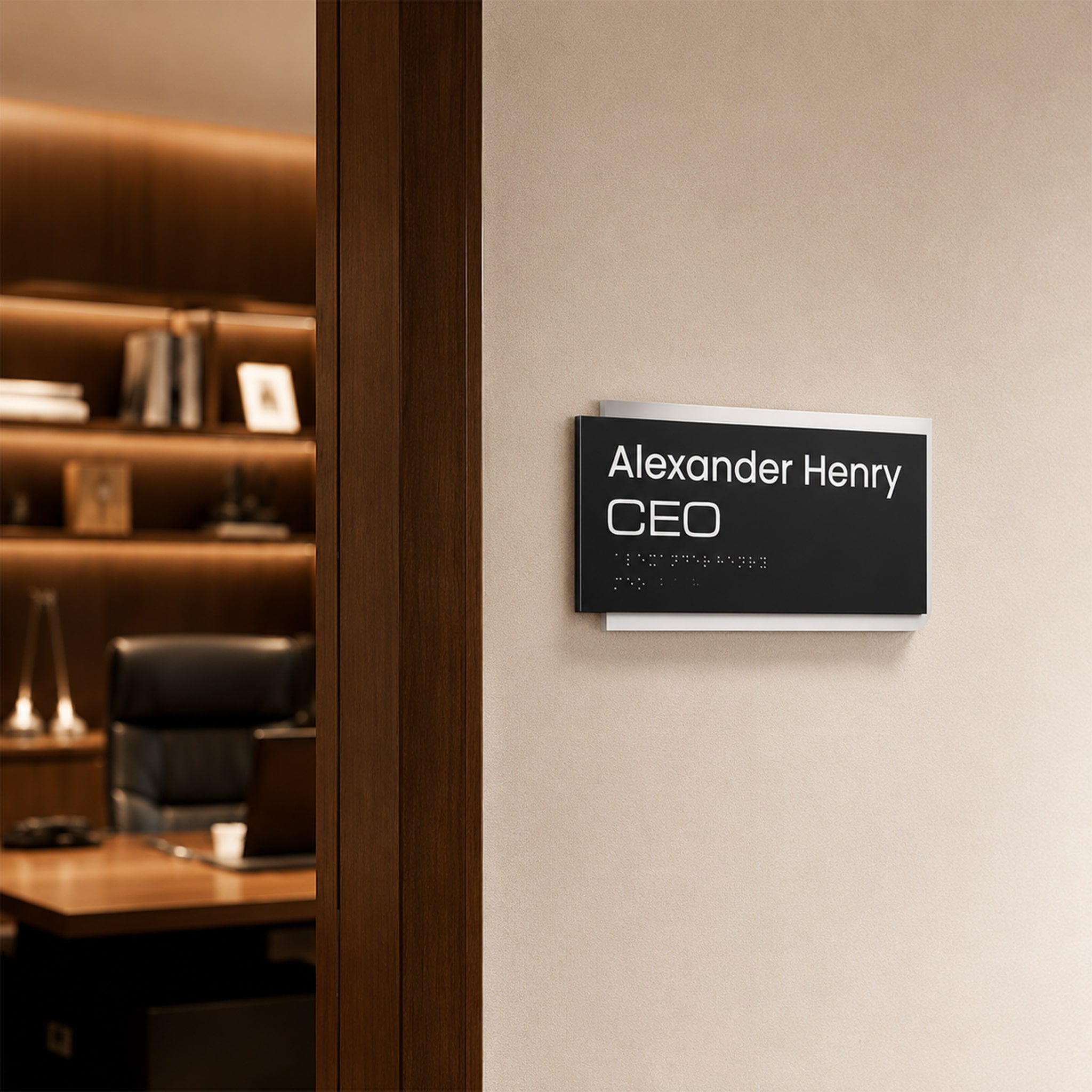 Acrylic Braille Door Sign