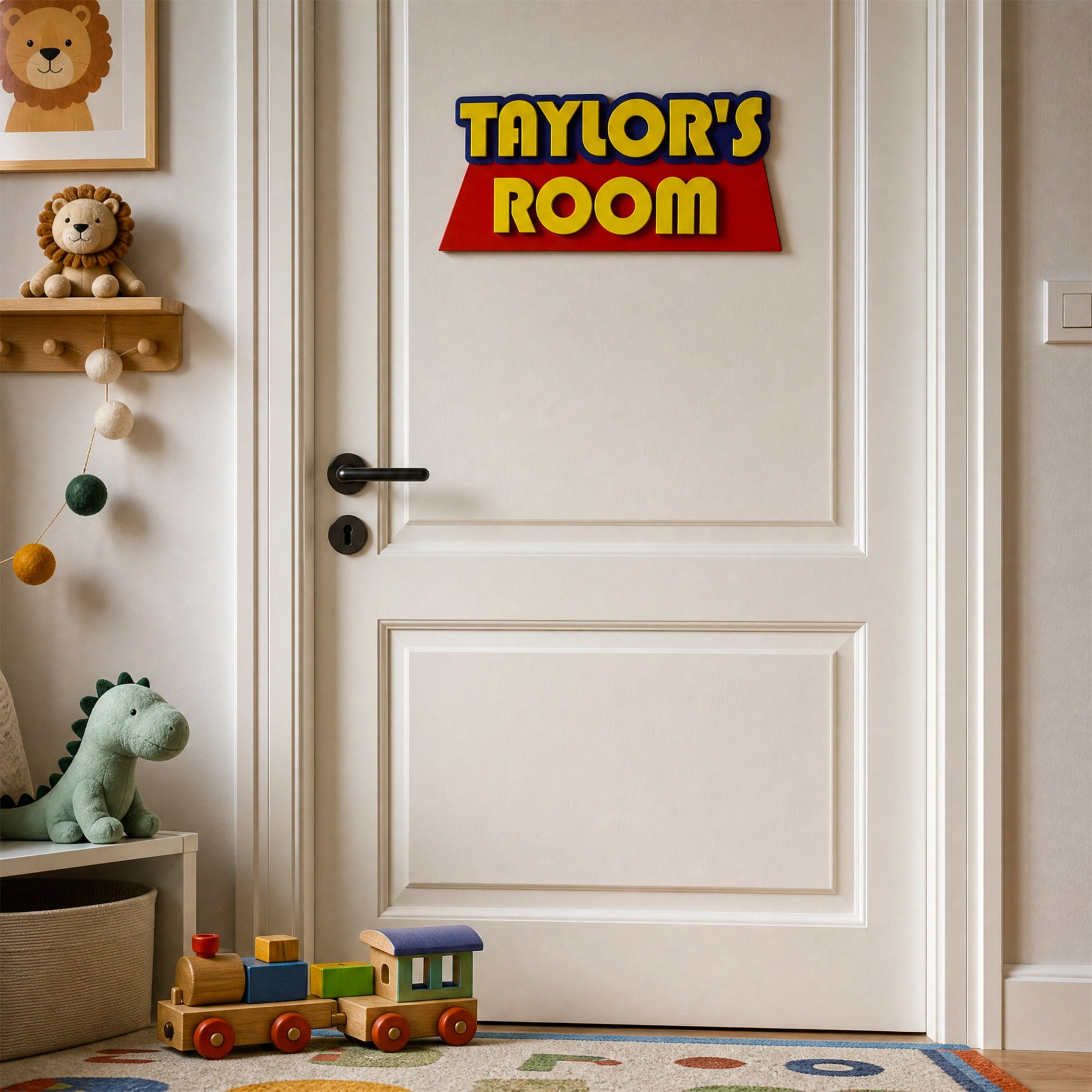 Kids Door Name Sign For Toy Room/Bedroom