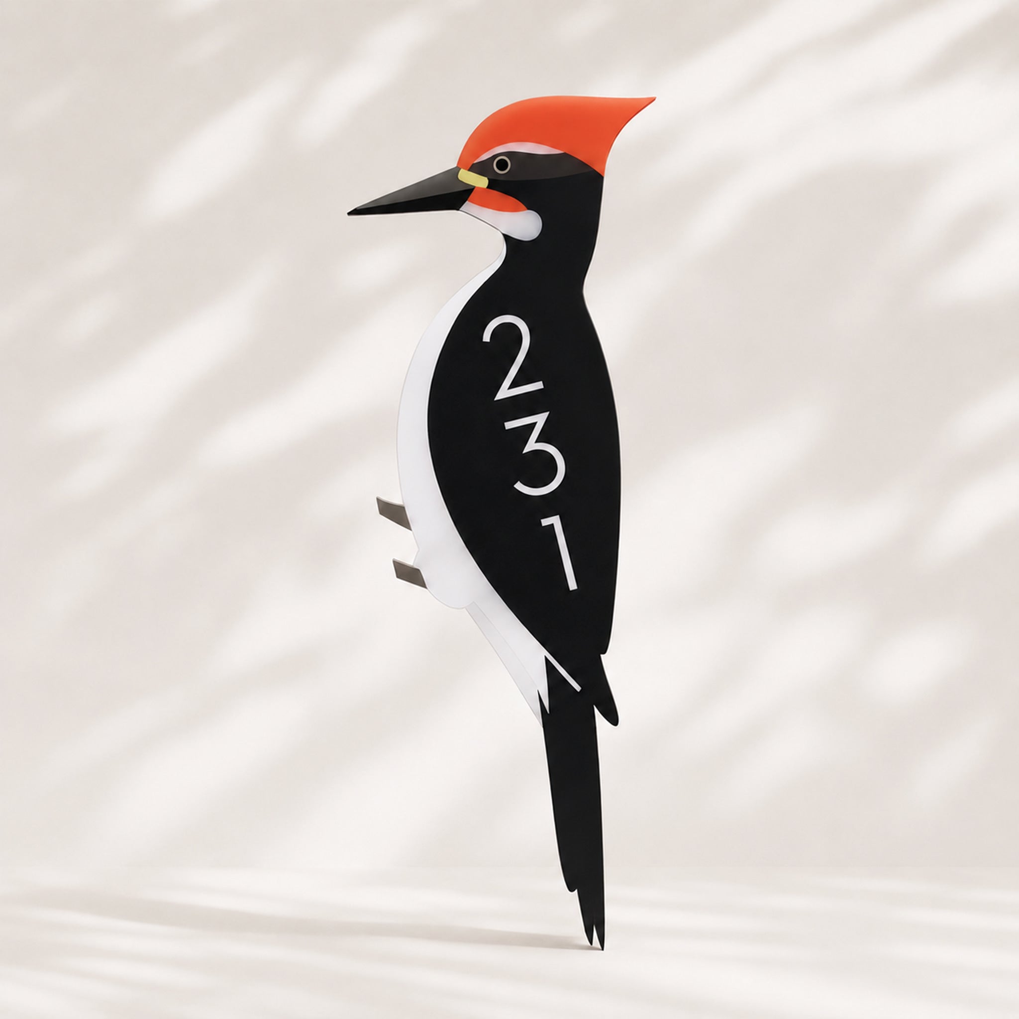 Woodpecker House Number Plaque