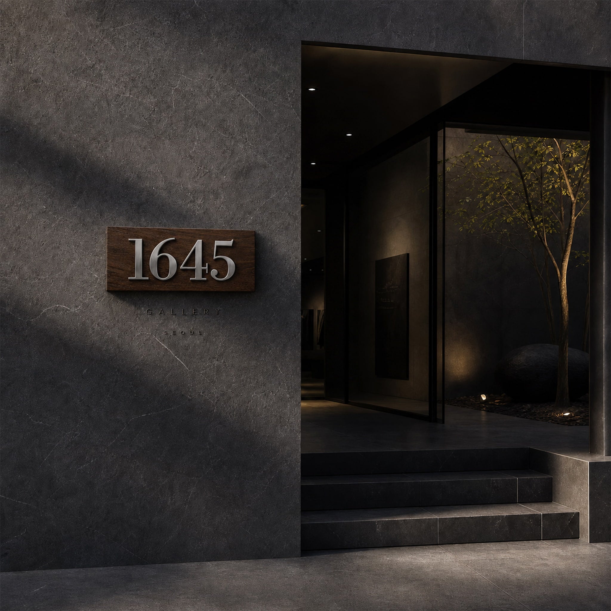 Modern House Number Sign