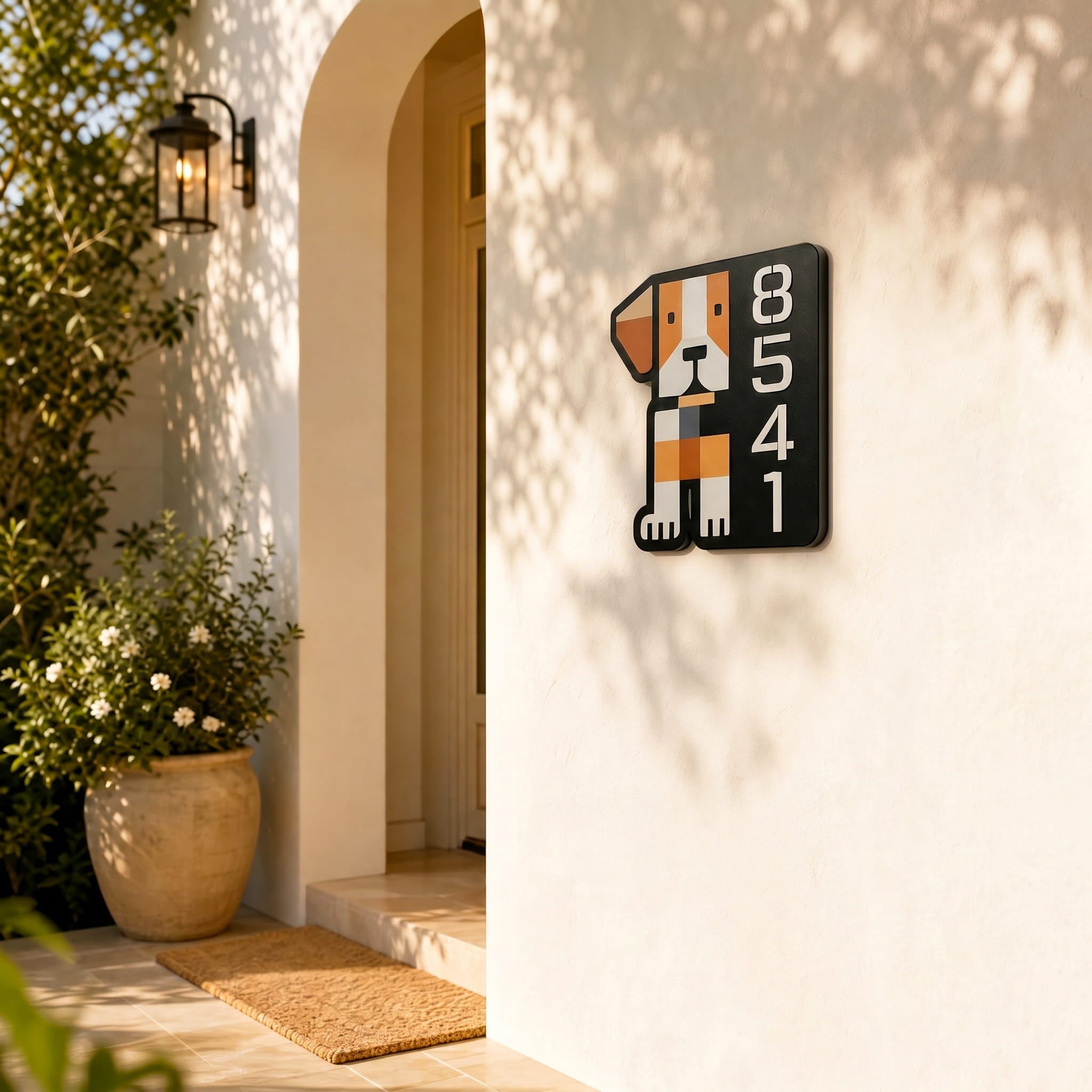 Dog House Number Plaque