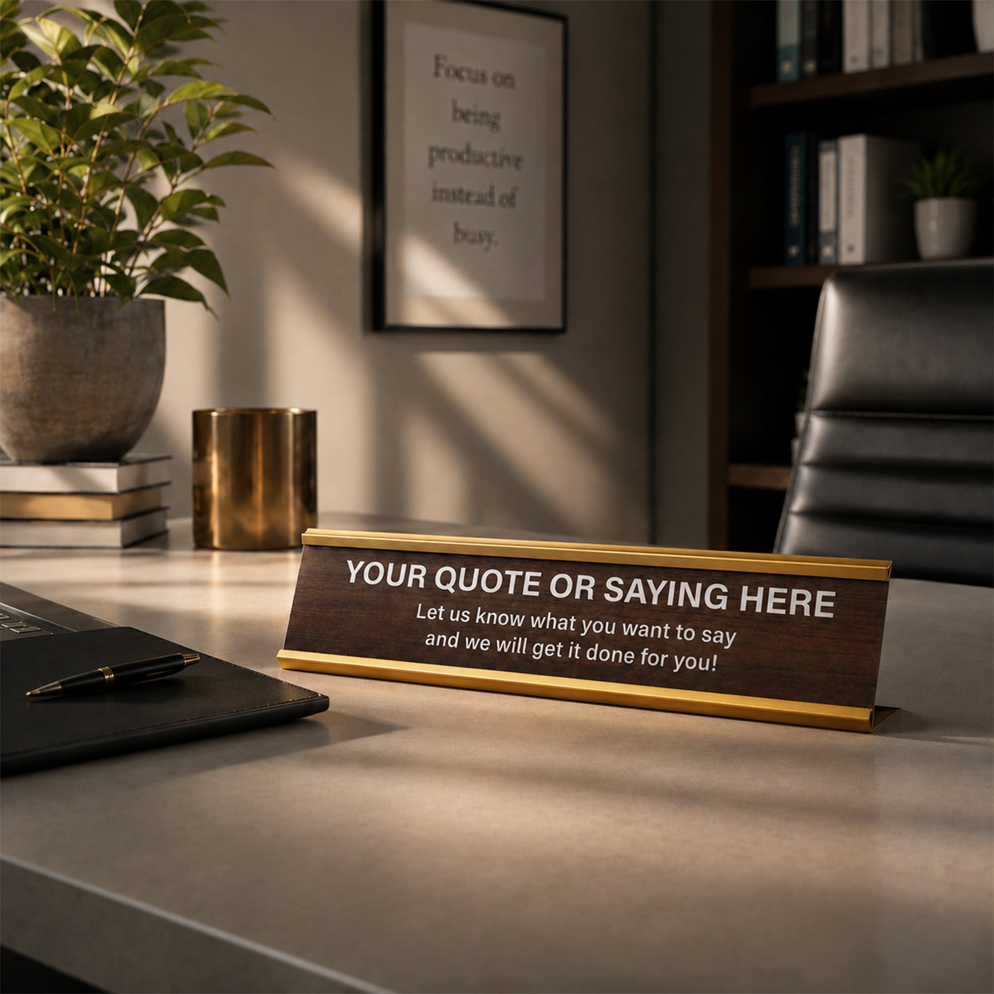 Custom Engraved Desk Funny Sign