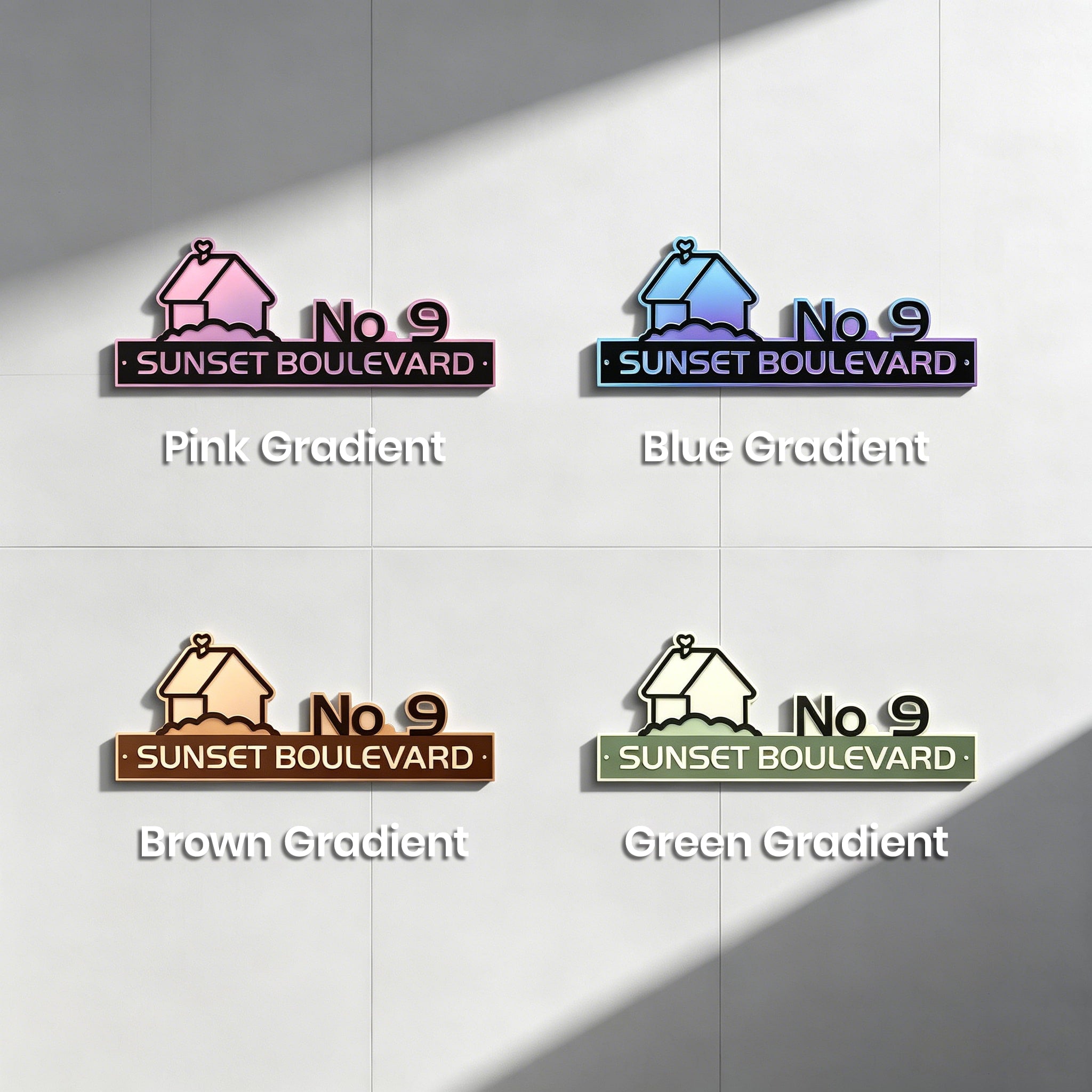 Gradient Acrylic Door Sign