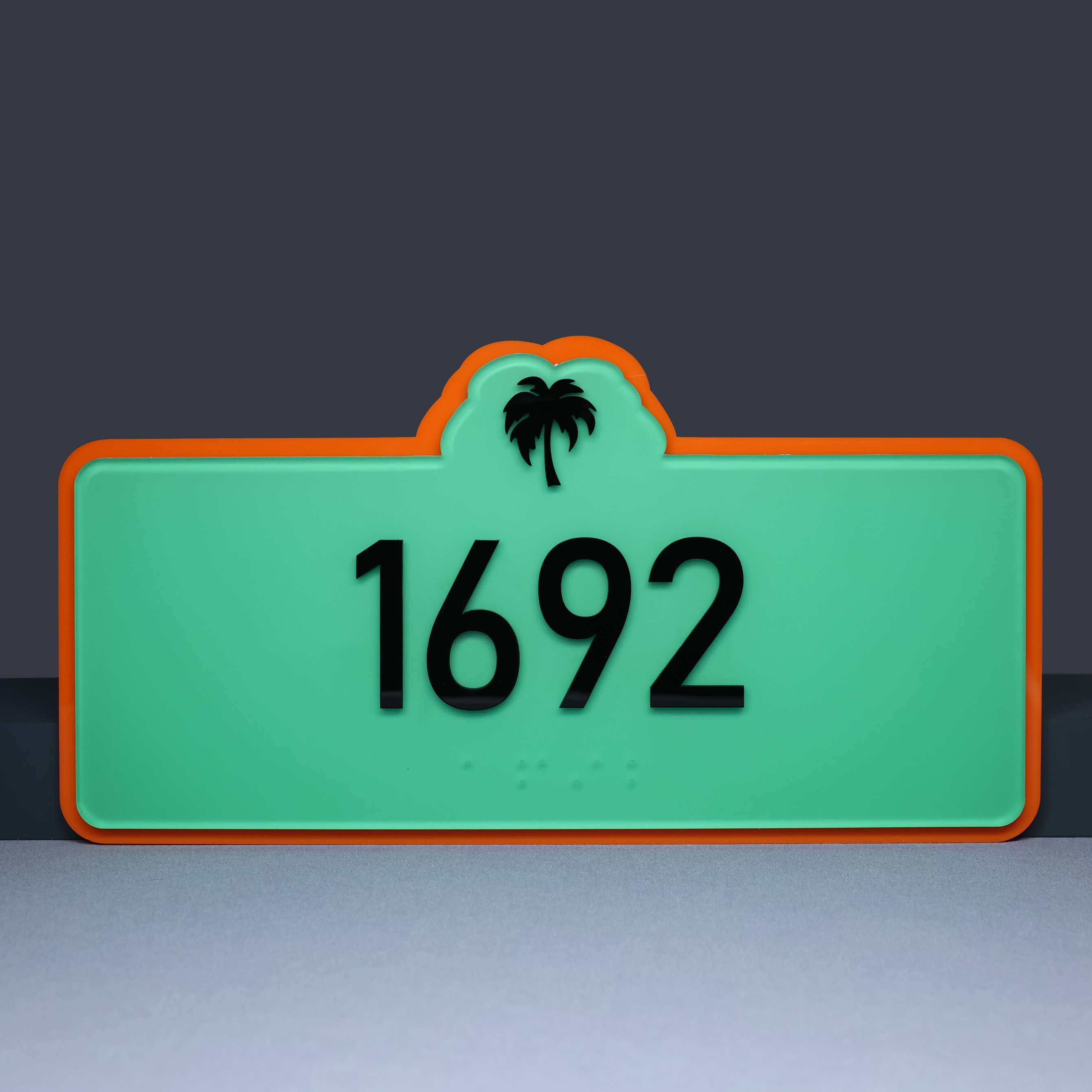 Double-layer Acrylic Braille House Numbers