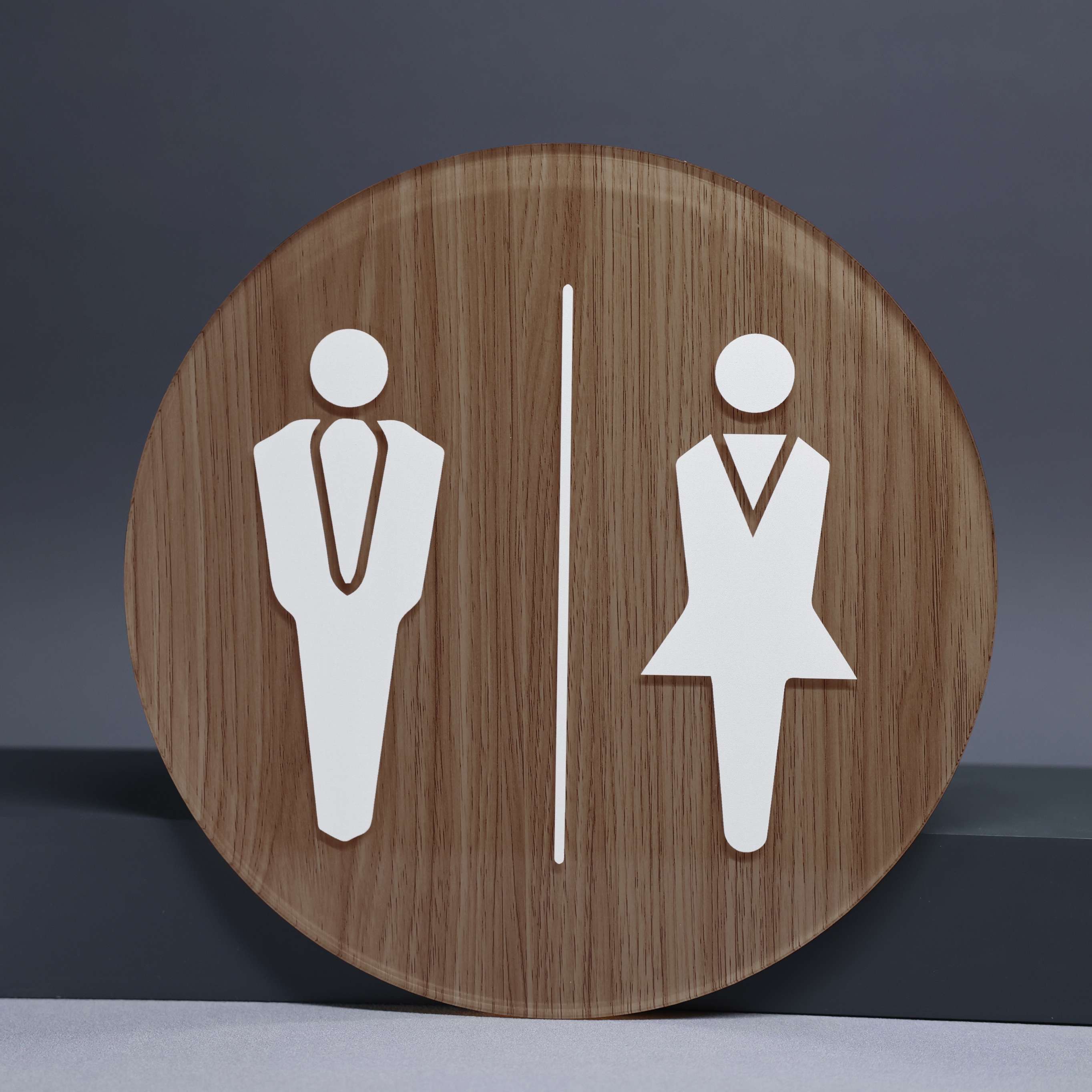 Wooden Restroom Sign