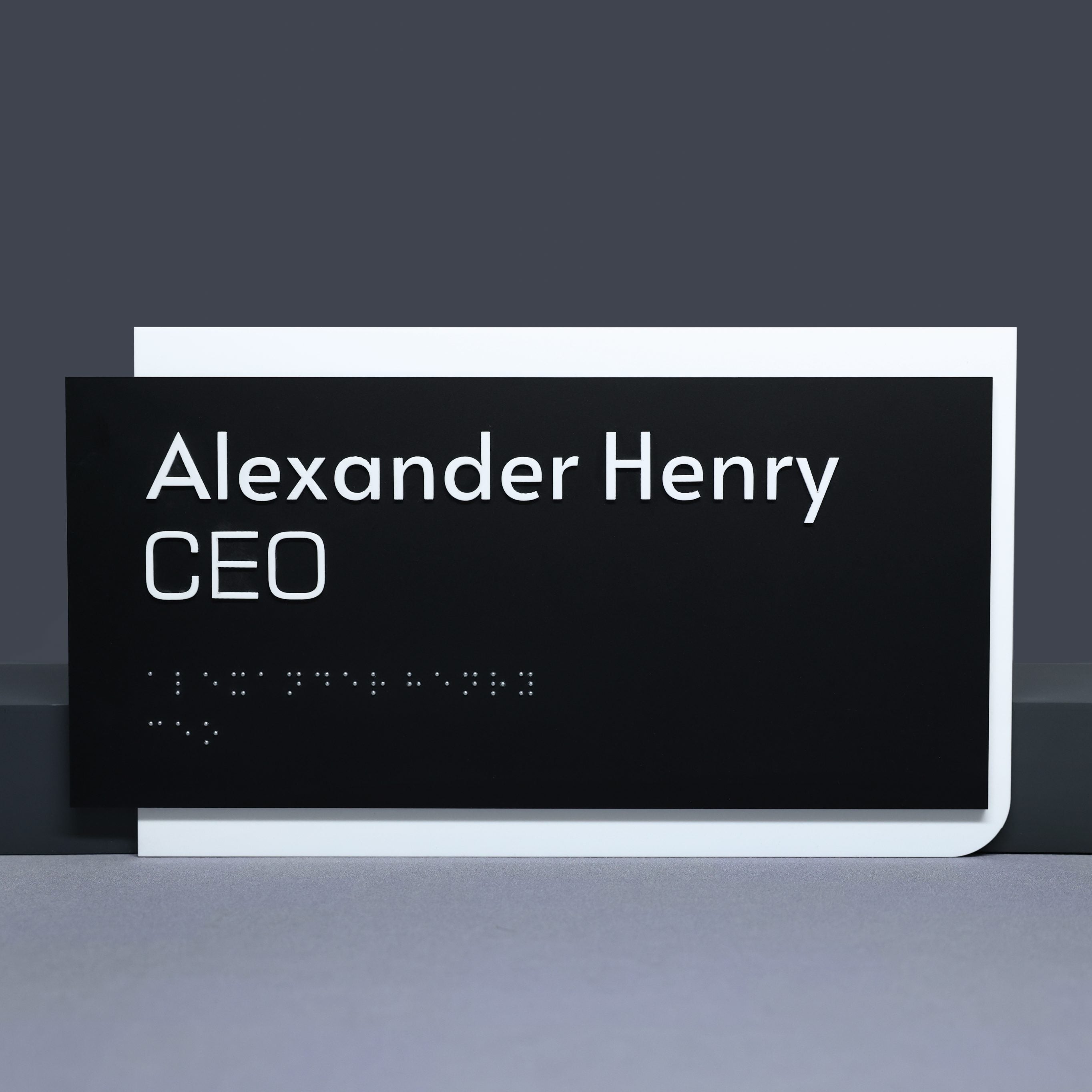 Acrylic Braille Door Sign