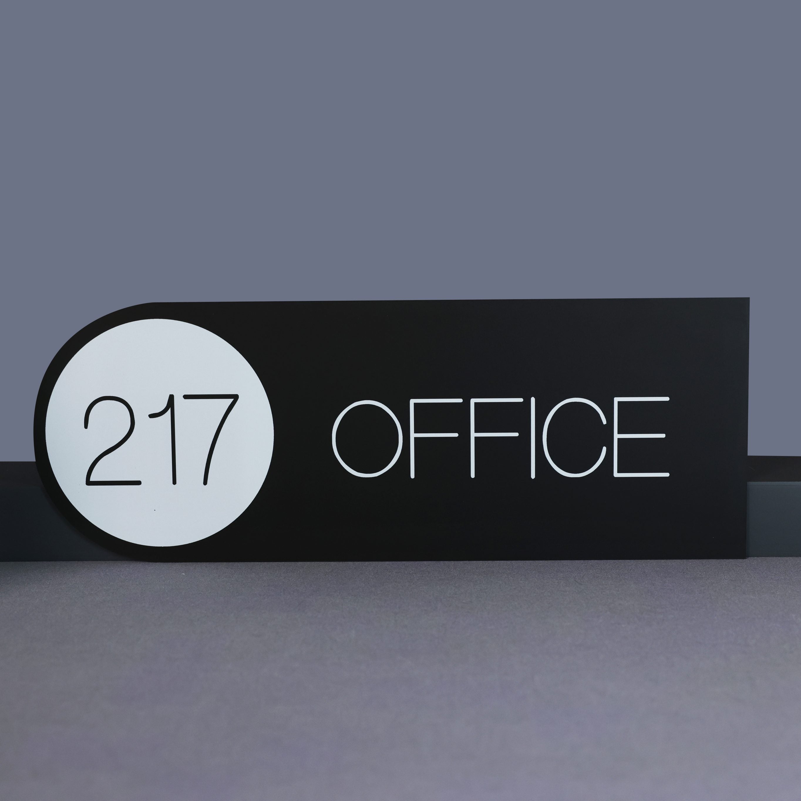 Acrylic Office Door Number Sign