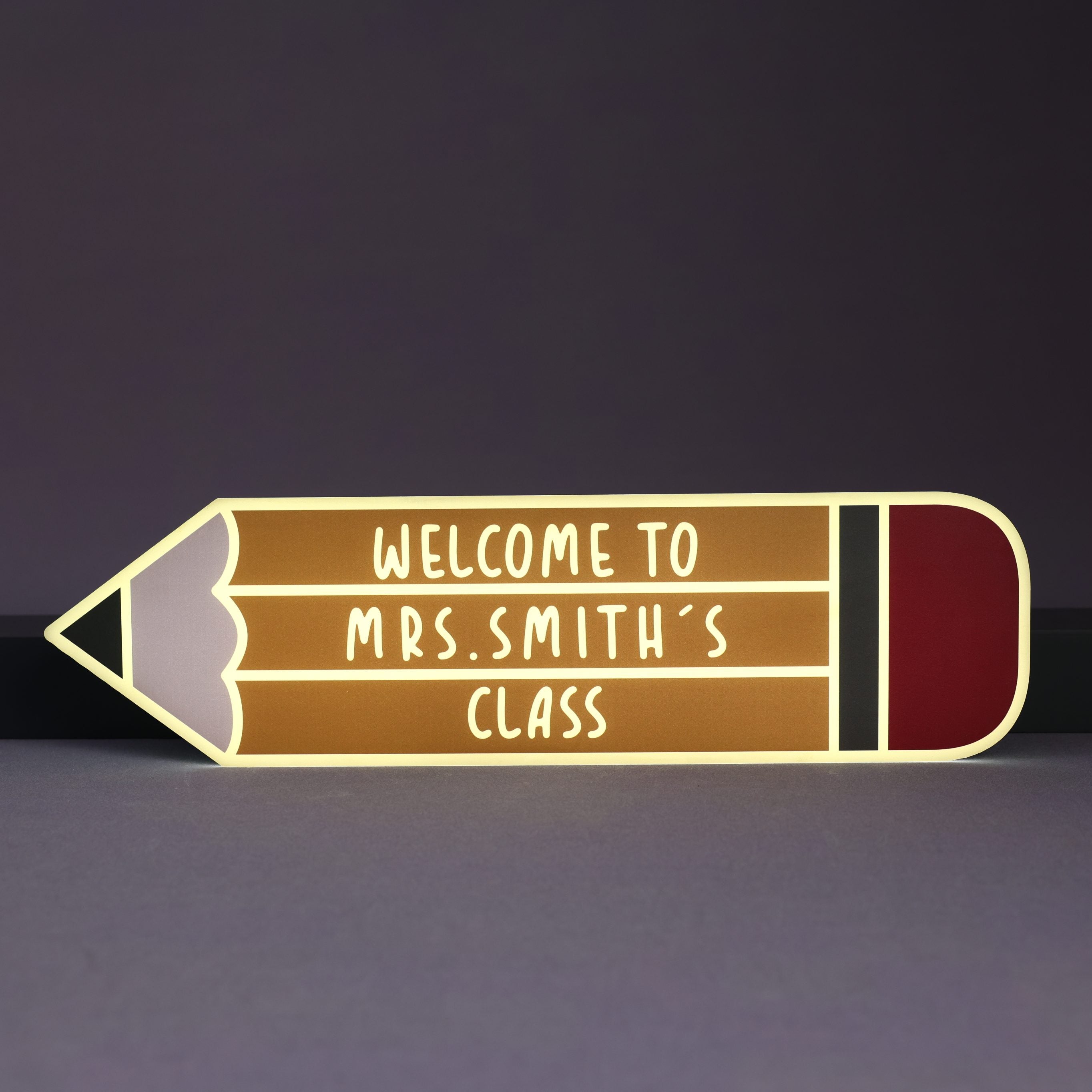 Pencil LED  Classroom Sign