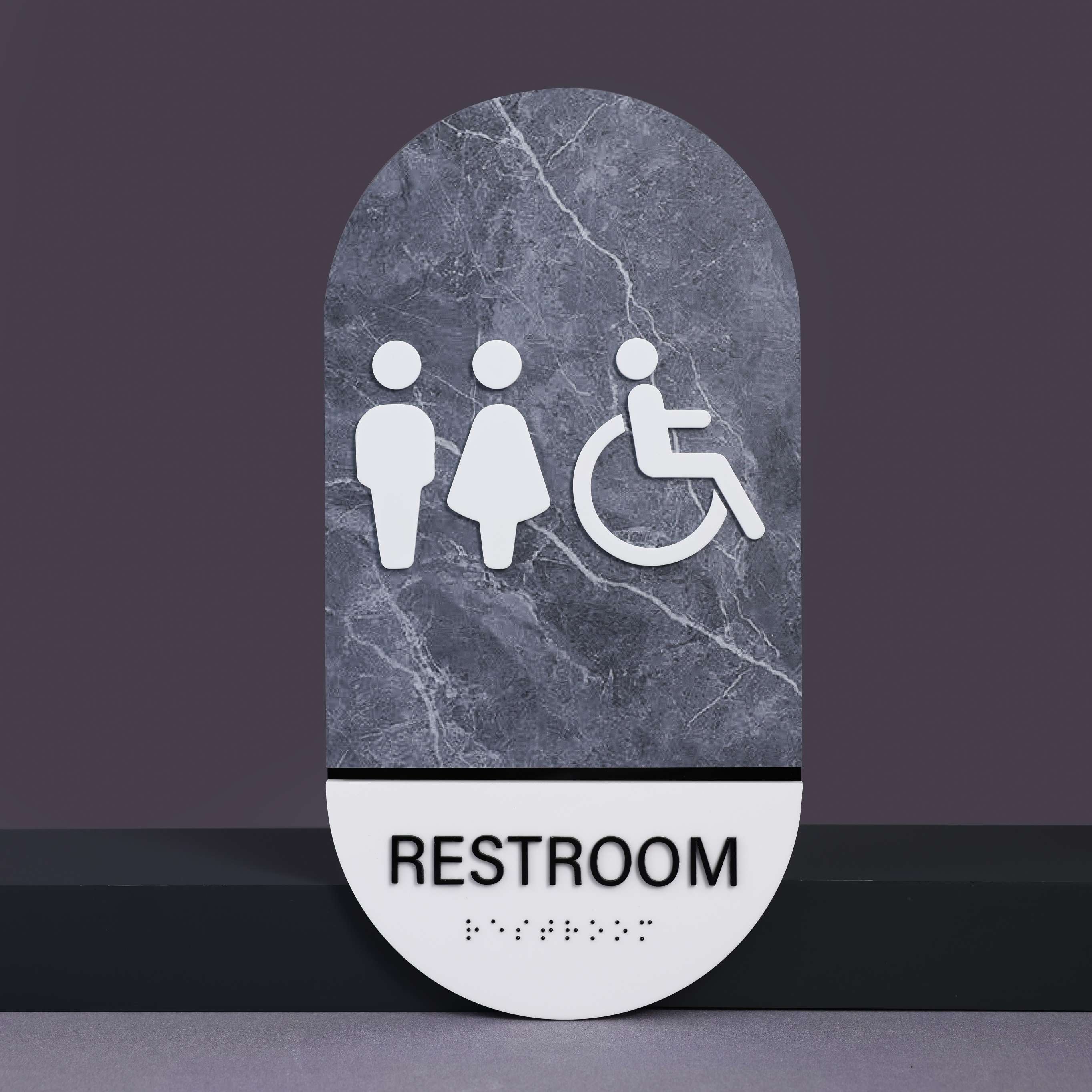 ADA Braille Restroom Sign