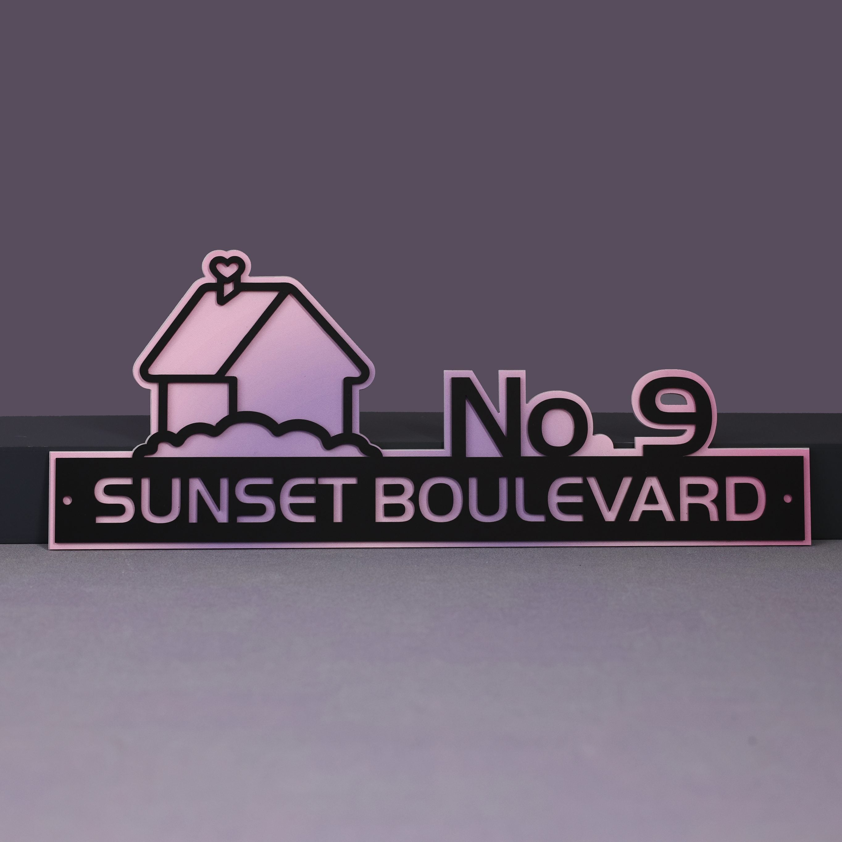 Gradient Acrylic Door Sign