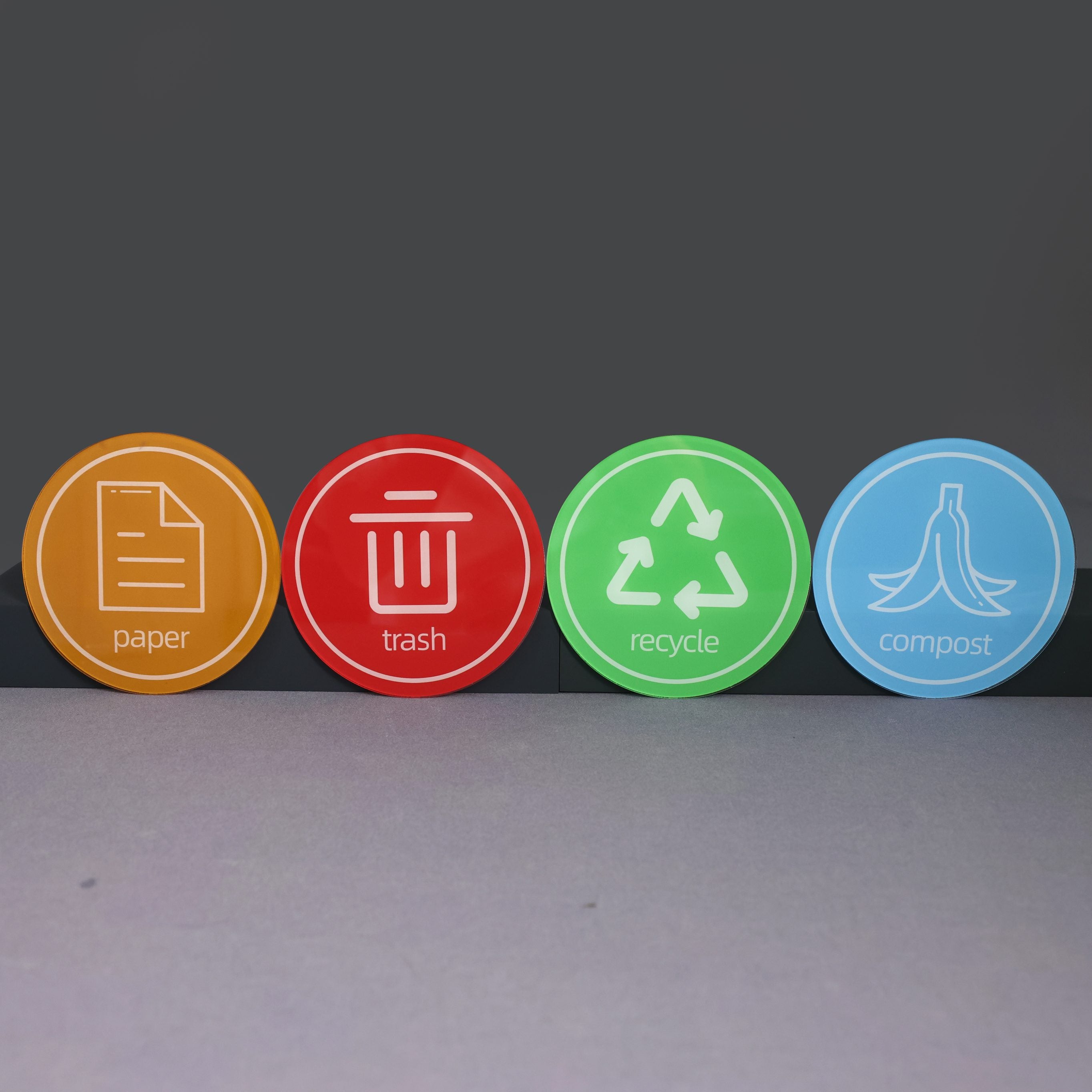 Recycling Trash Signs For Restaurant/Canteen