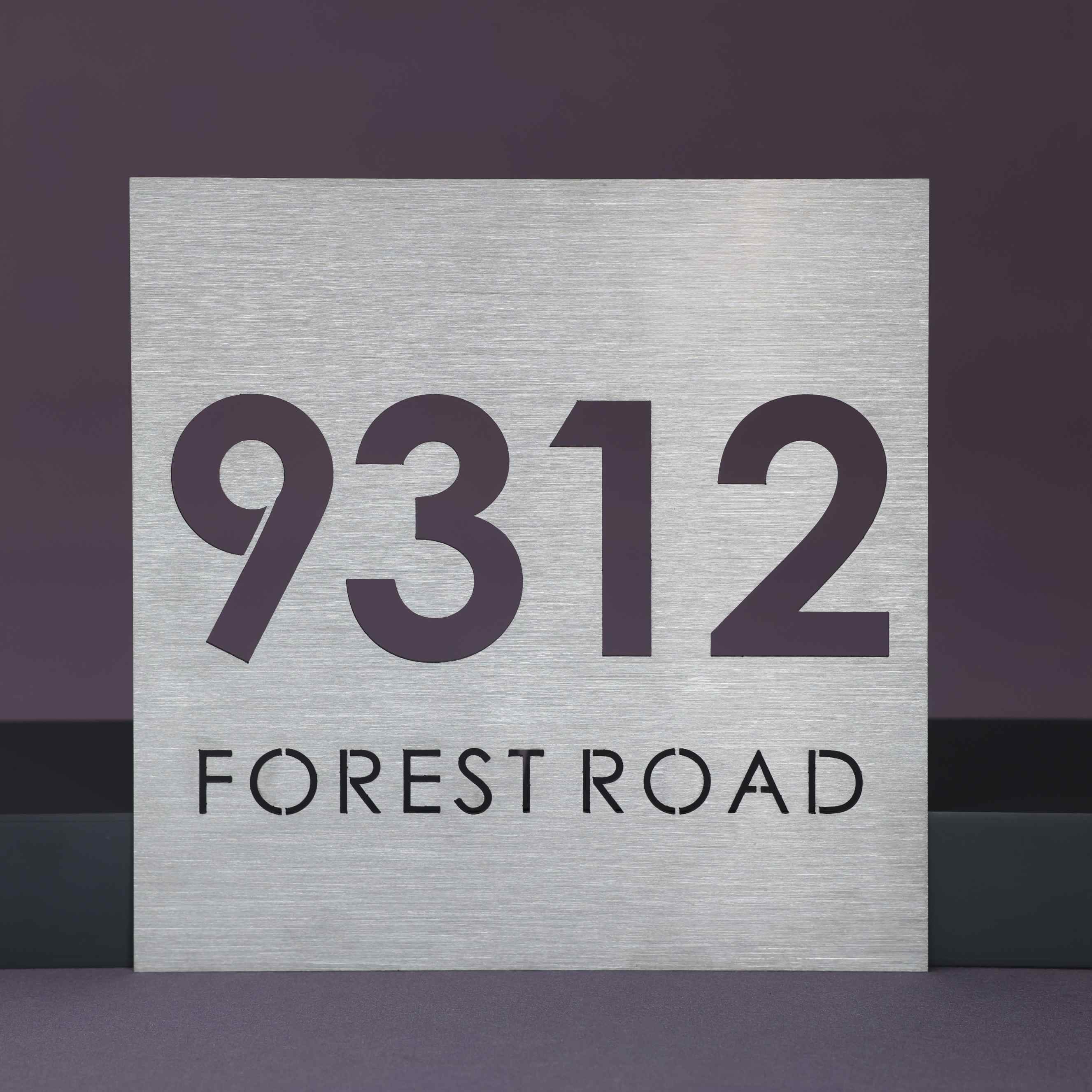 Square Stainless Steel Perforated House Sign