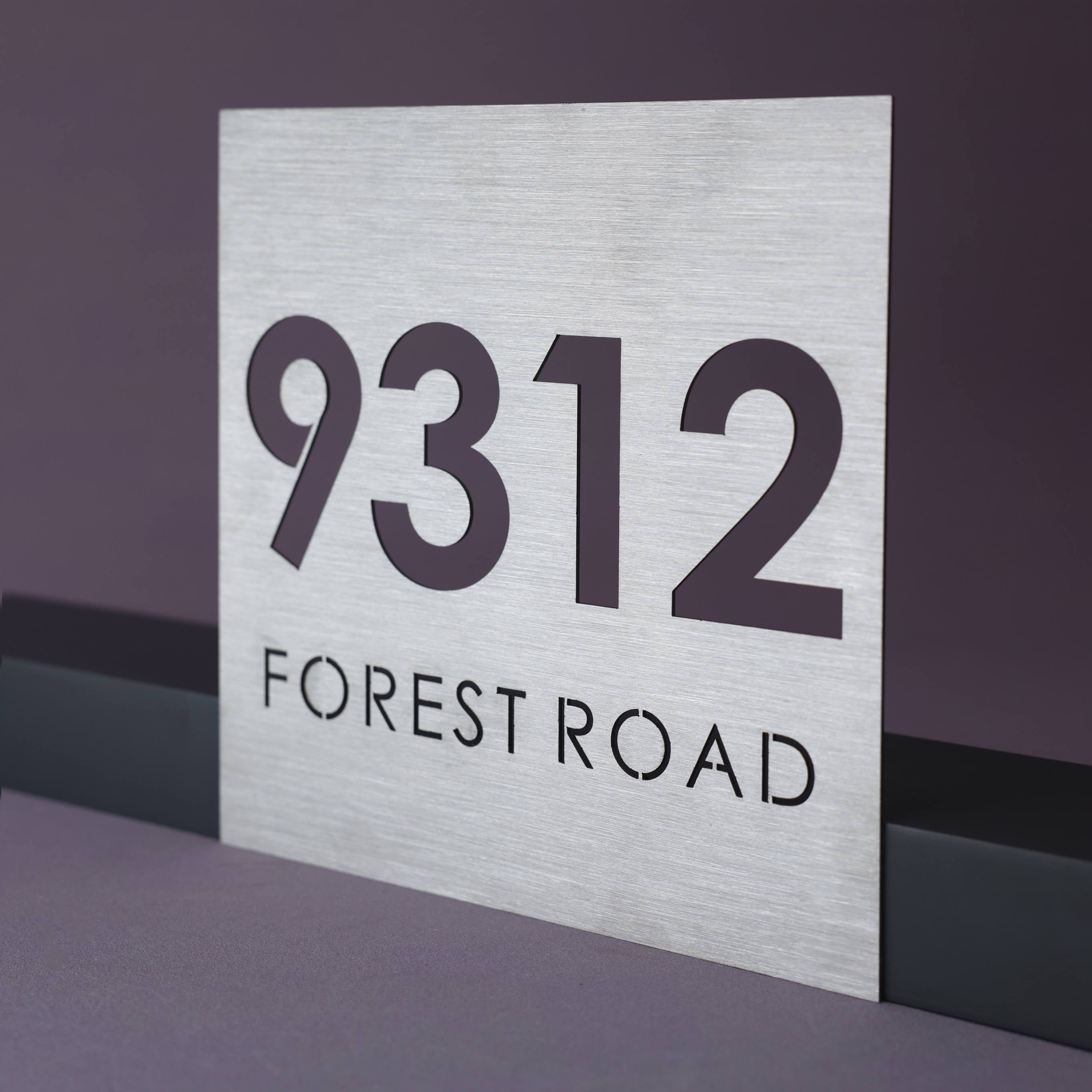 Square Stainless Steel Perforated House Sign