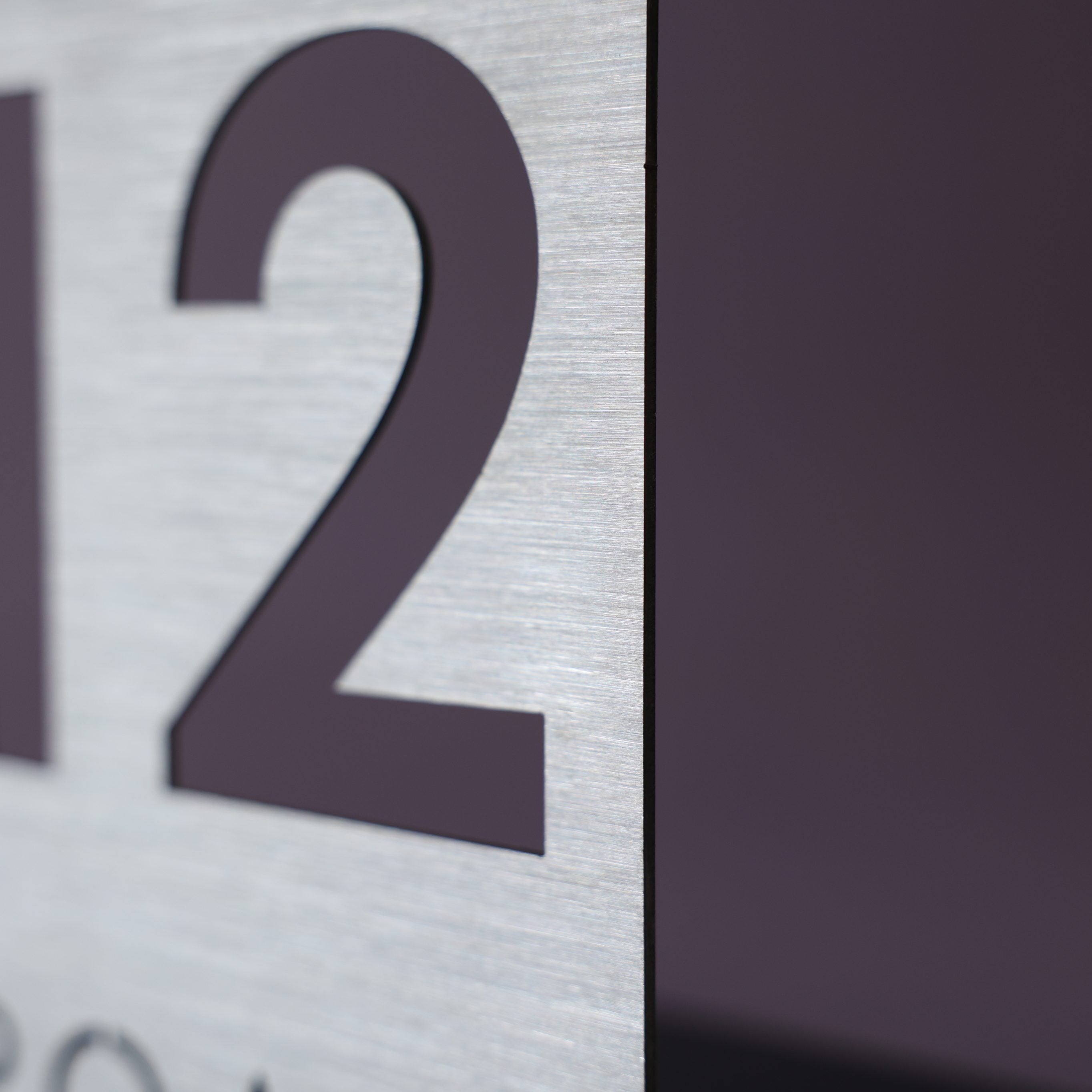 Square Stainless Steel Perforated House Sign