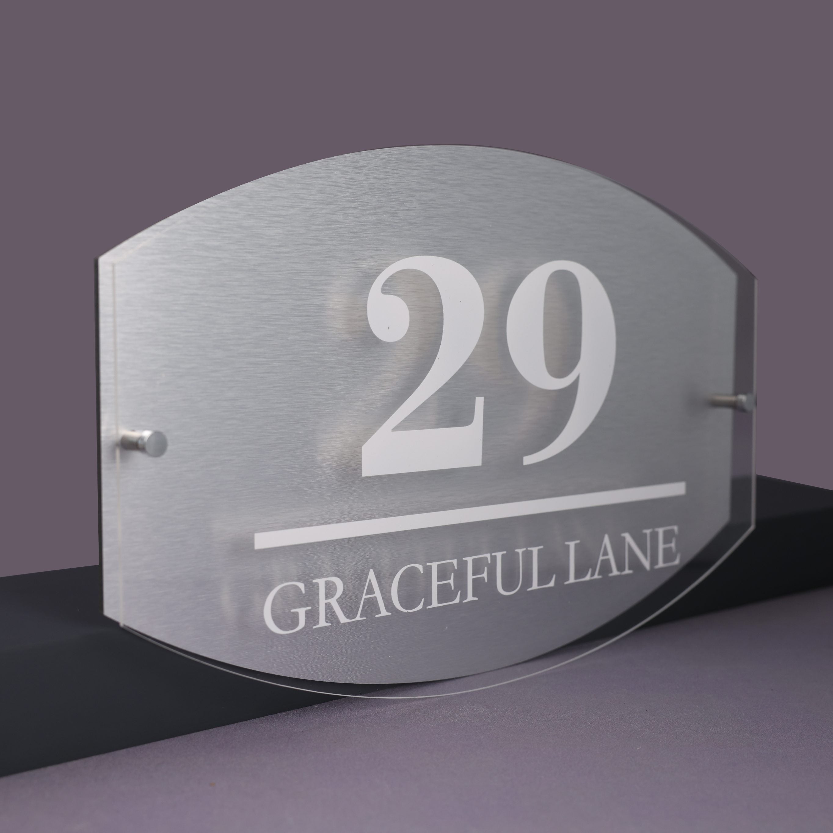 Acrylic House Address Number Sign