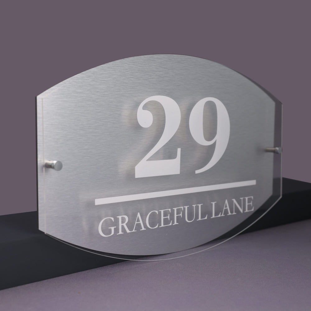 Acrylic House Address Number Sign