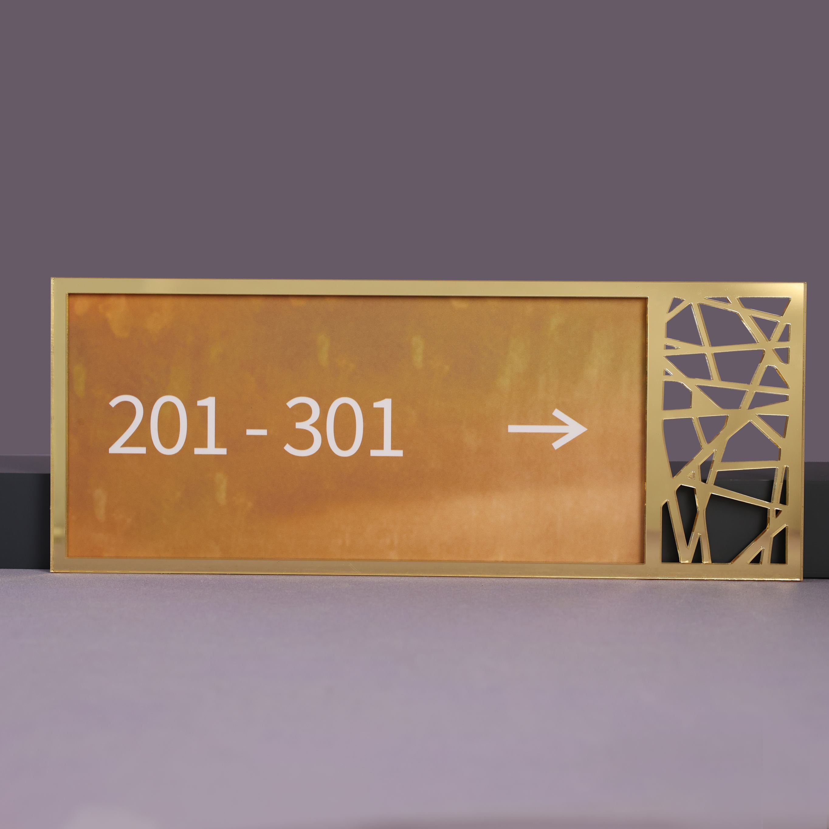 Gold Door Sign For Hotel