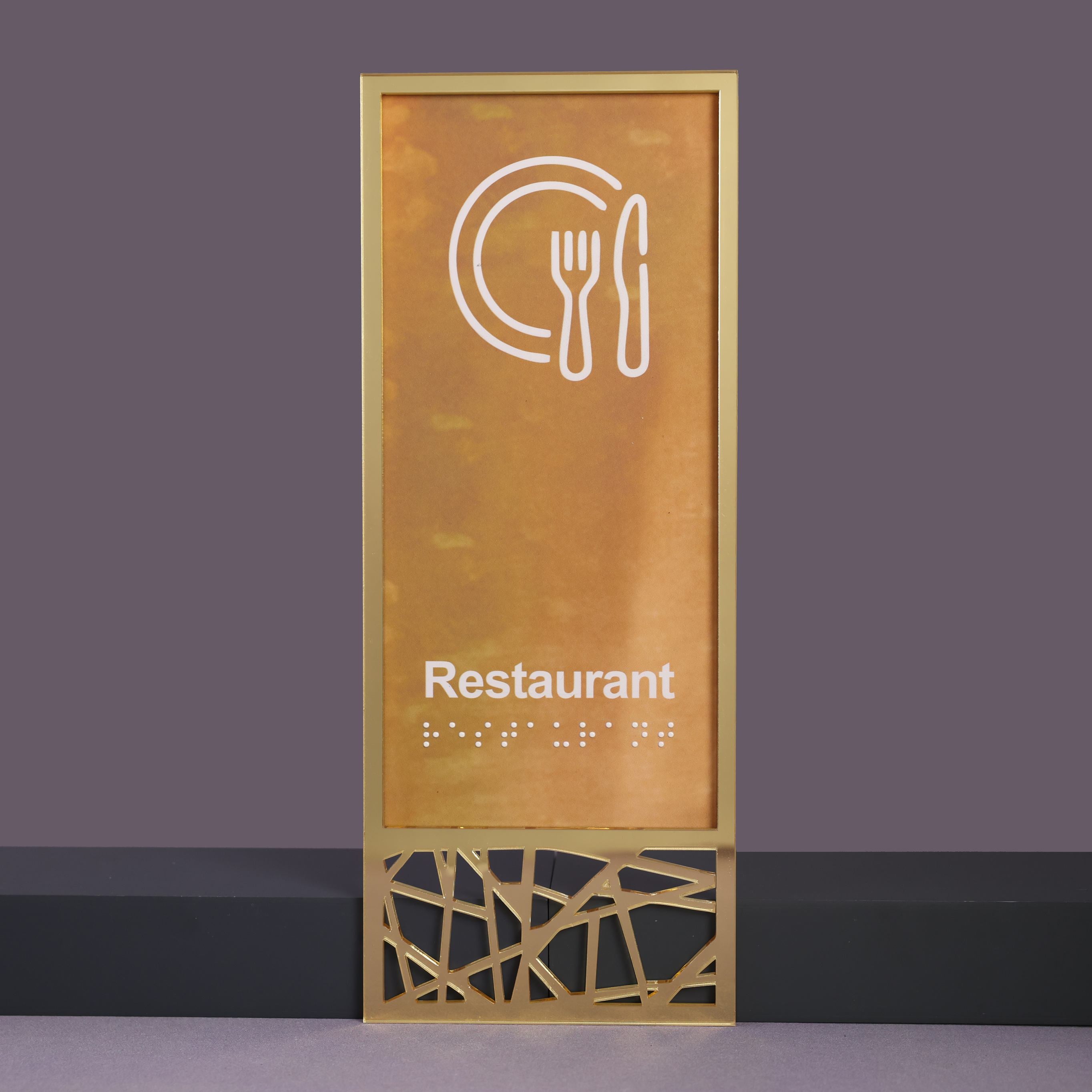 Gold Door Sign For Hotel