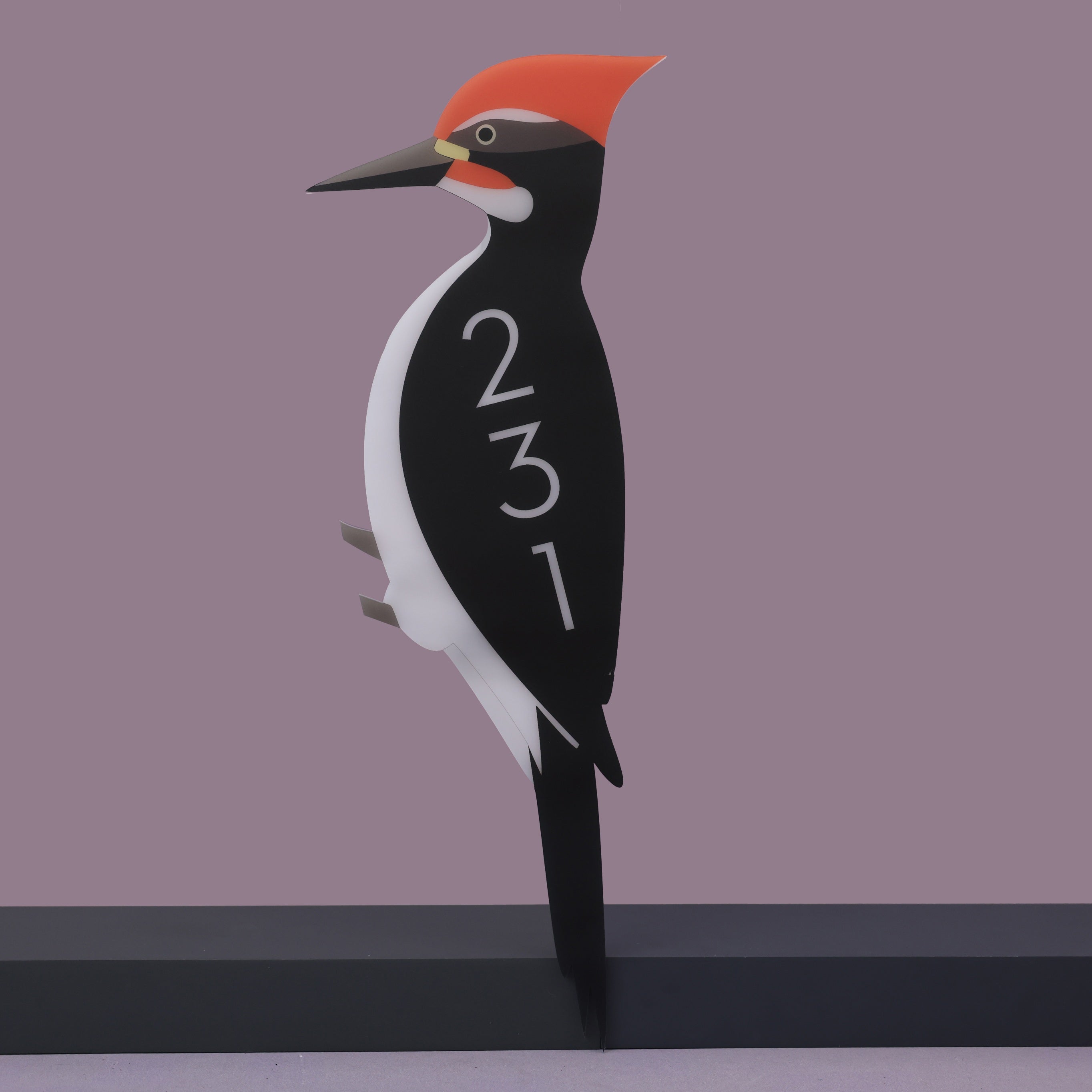 Woodpecker House Number Plaque