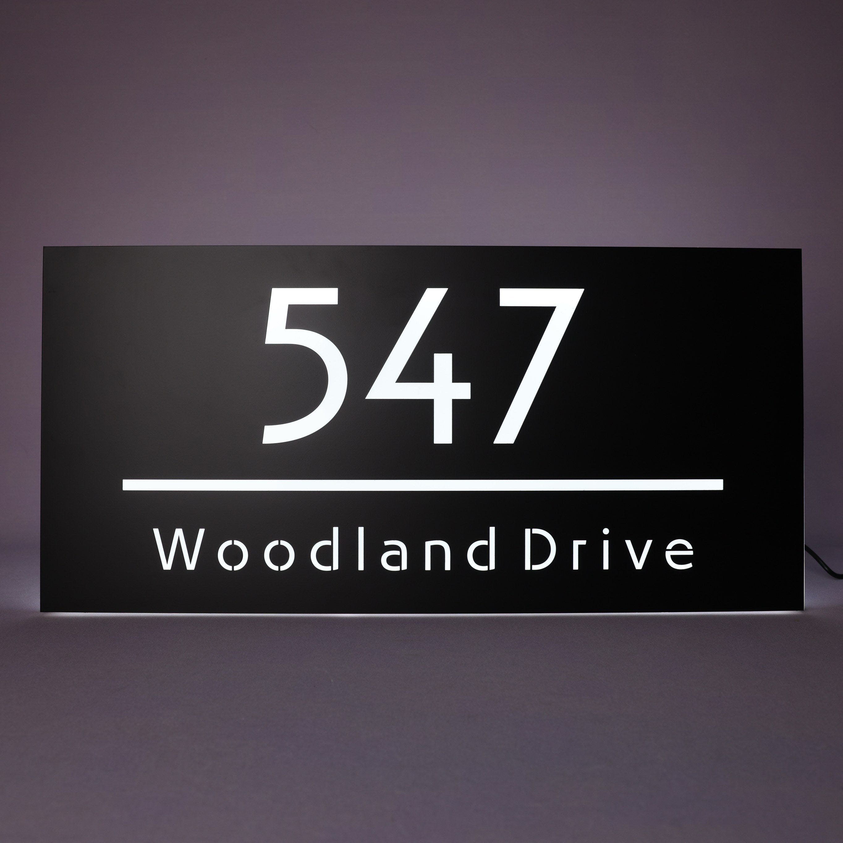 Illuminated House Address  Sign