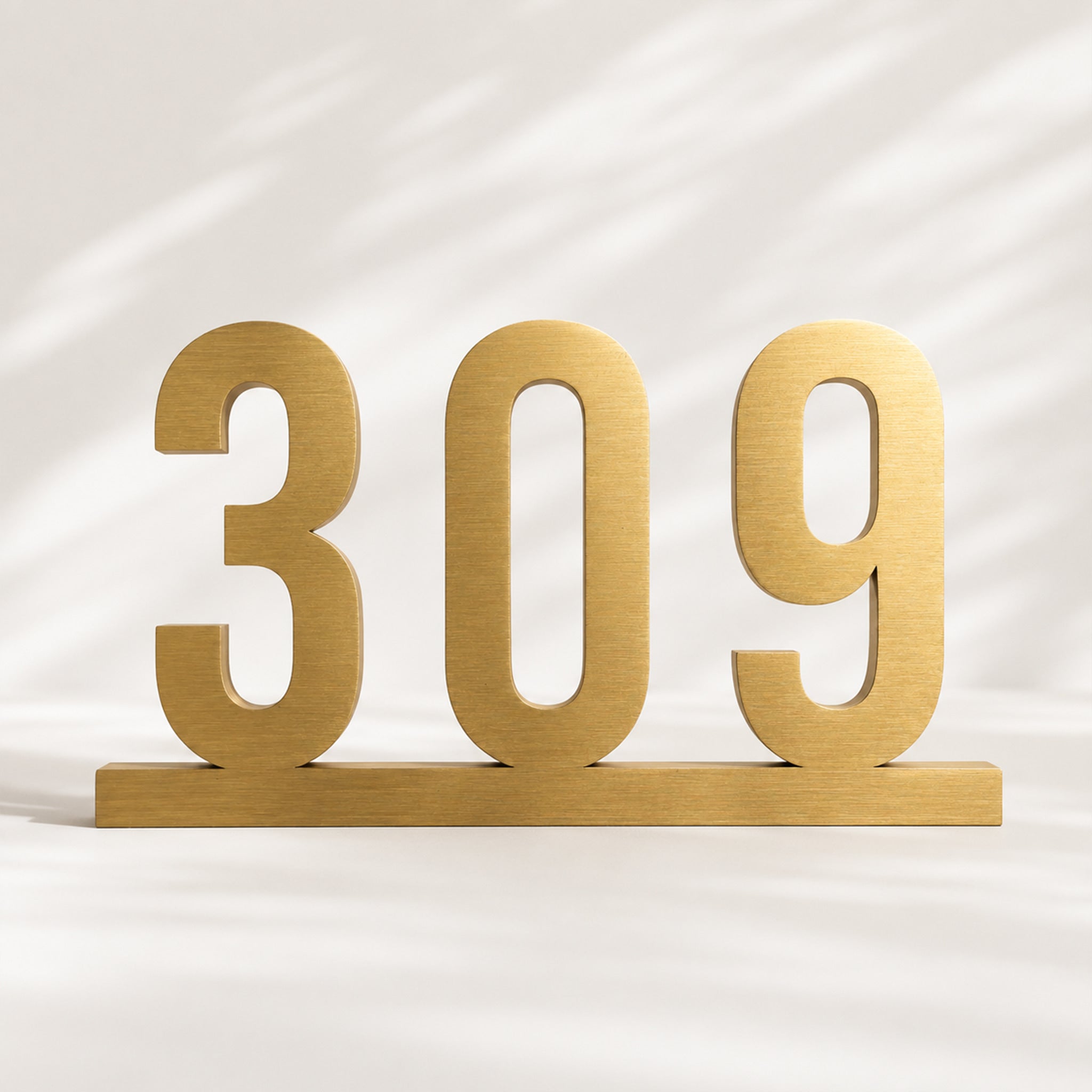 Gold Room Number Sign