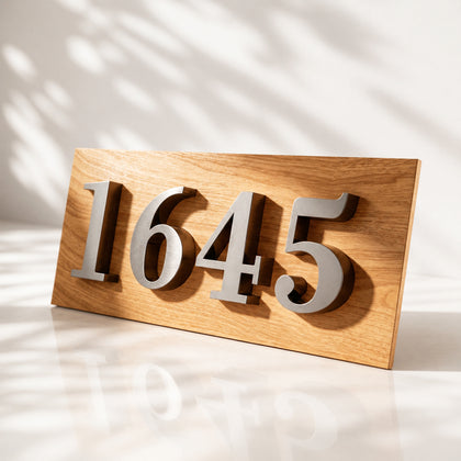Modern House Number Sign
