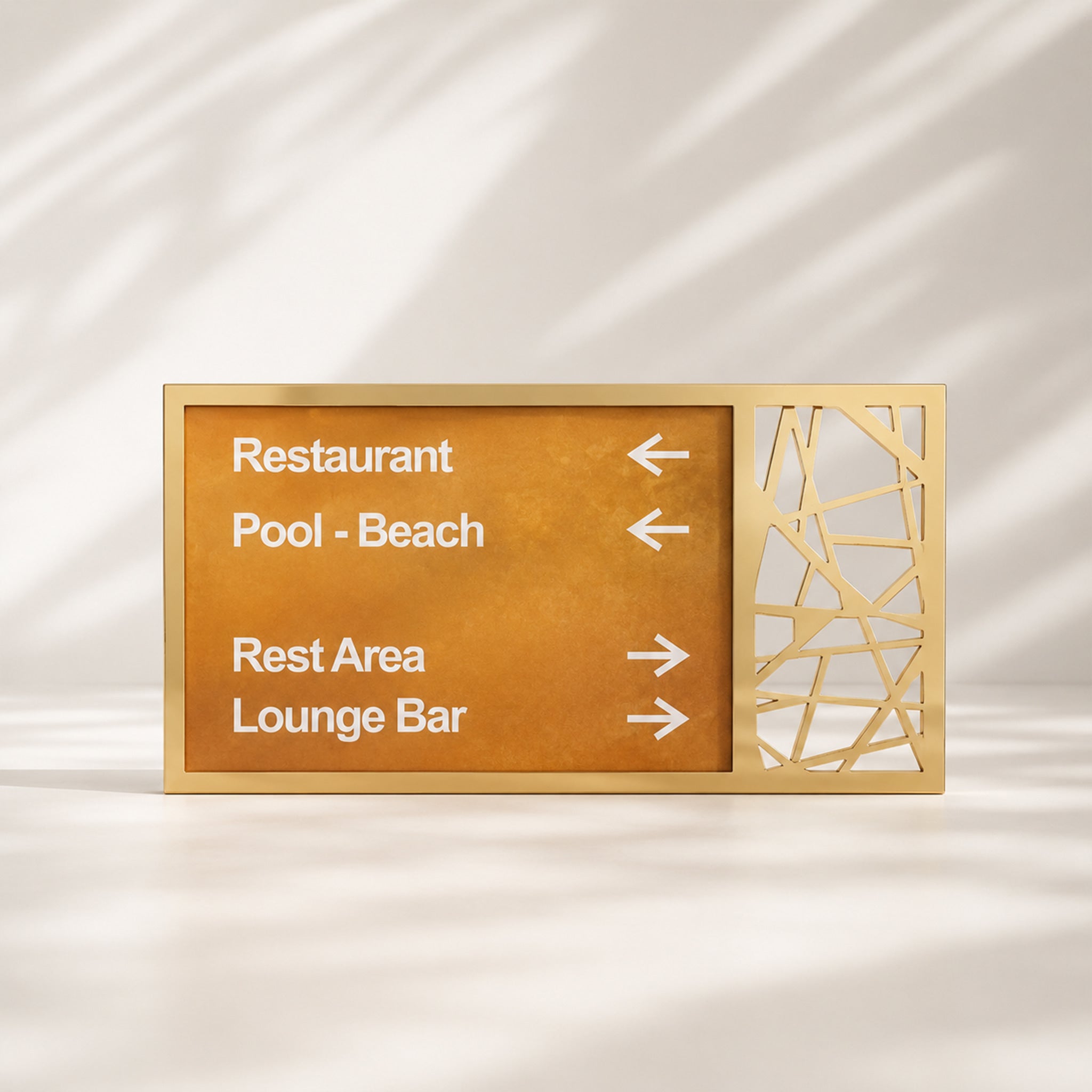 Gold Door Sign For Hotel
