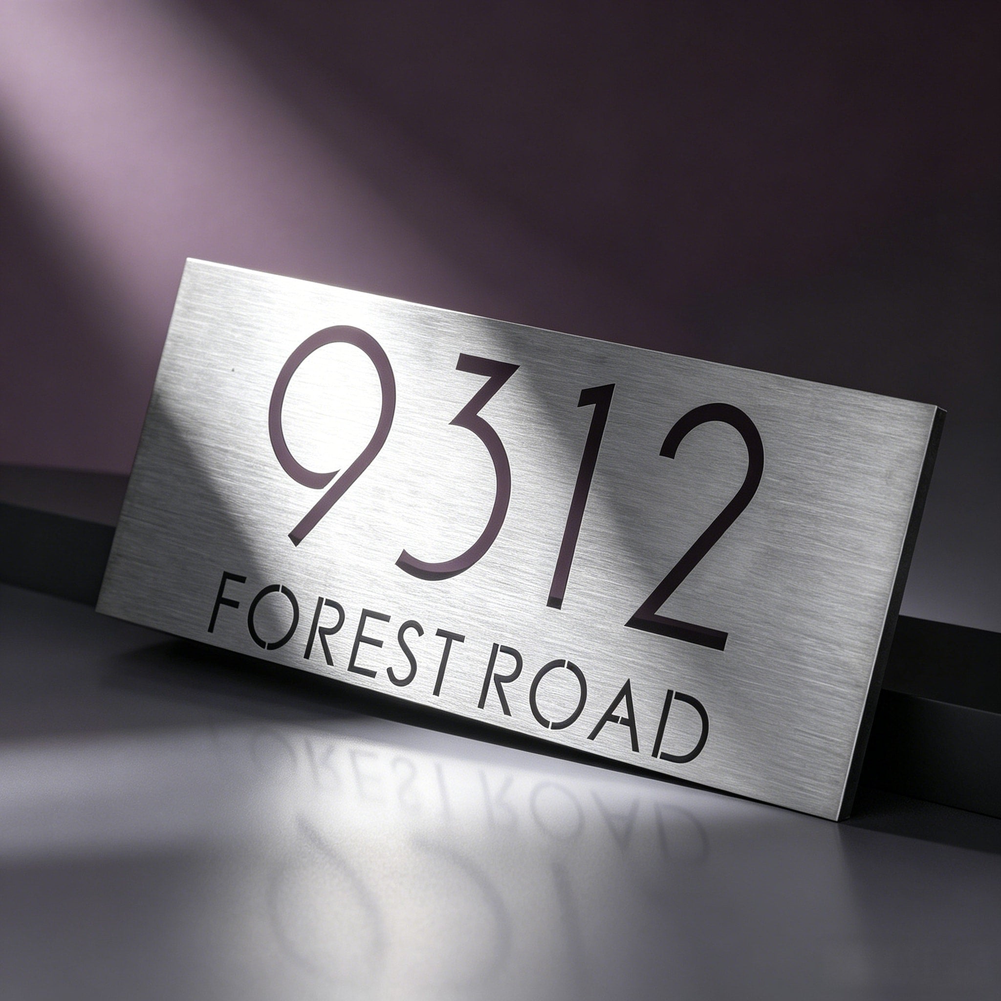 Rectangle Stainless Steel Perforated House Sign