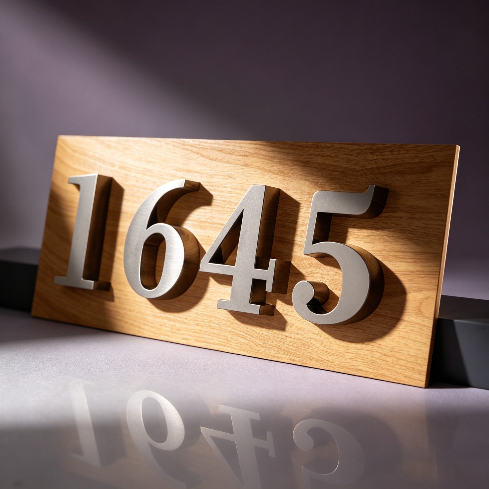 Modern House Number Sign