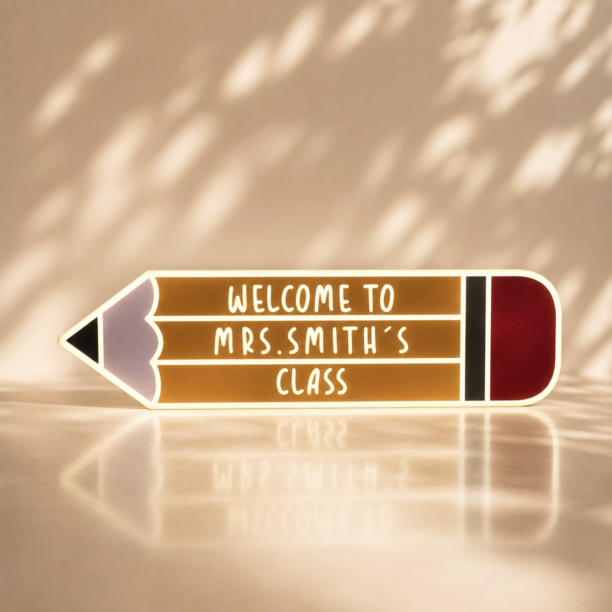 Pencil LED  Classroom Sign