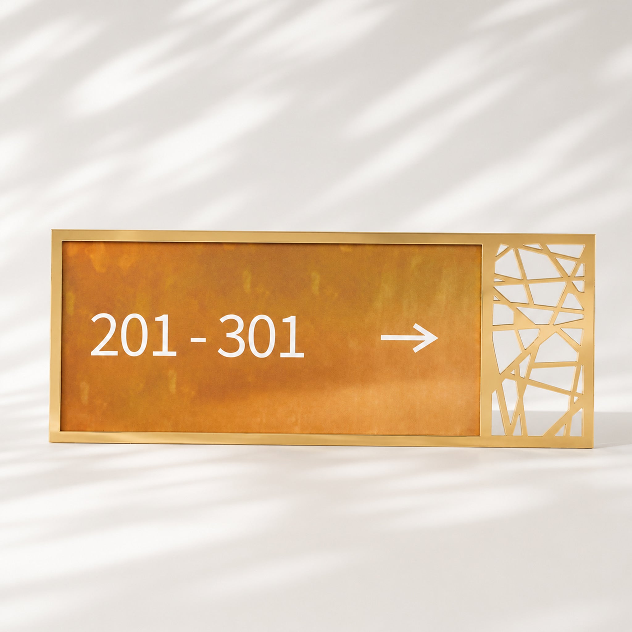 Gold Door Sign For Hotel