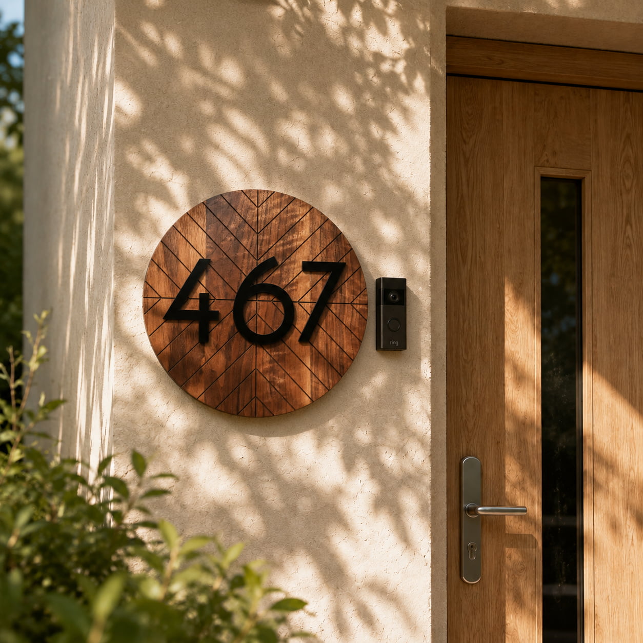 Wooden 3D House Number Signs