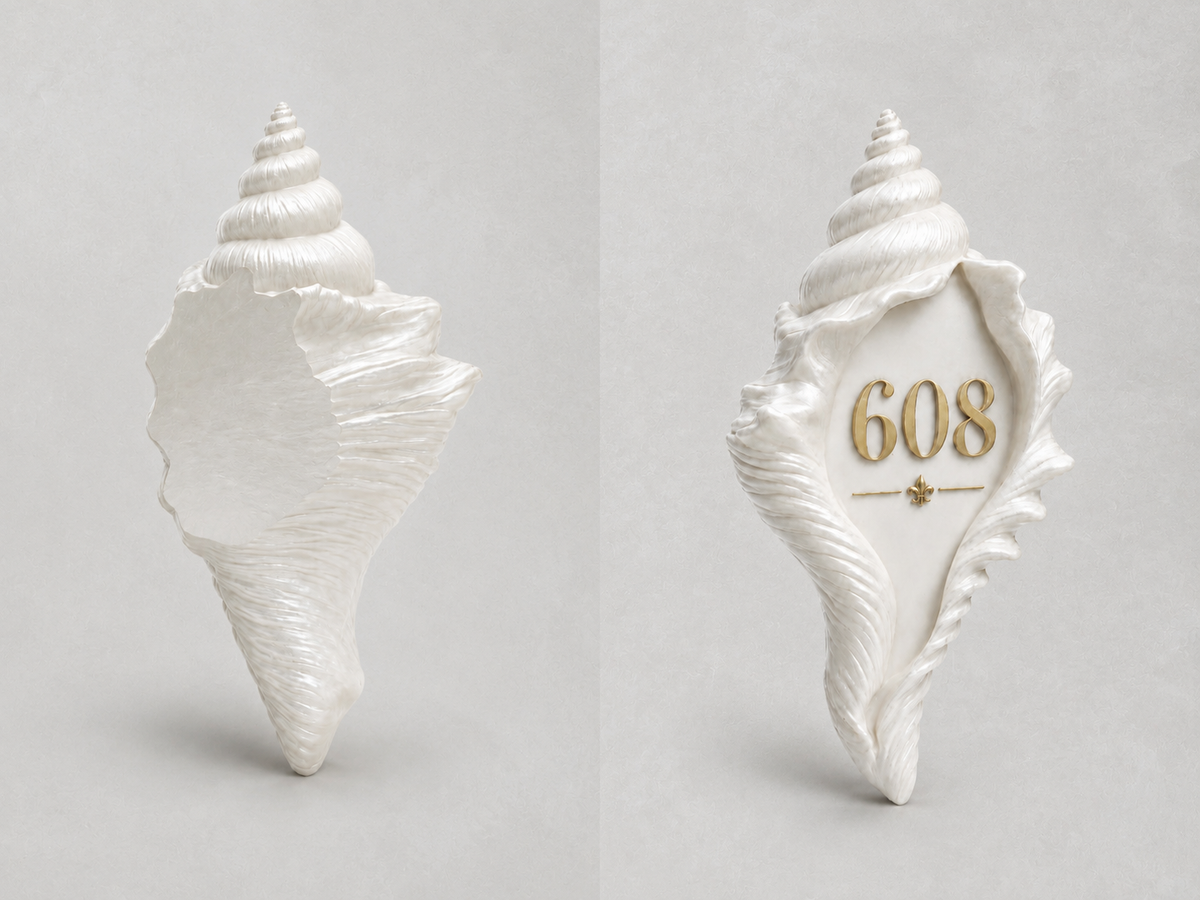 Conch Door Sign for Natural & Elegant Spaces