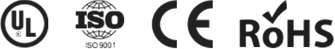 UL, ISO 9001, CE and RoHS certifications