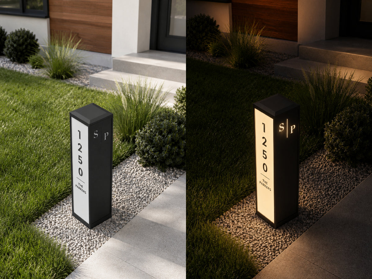 Freestanding Address Column for Modern & Premium Spaces