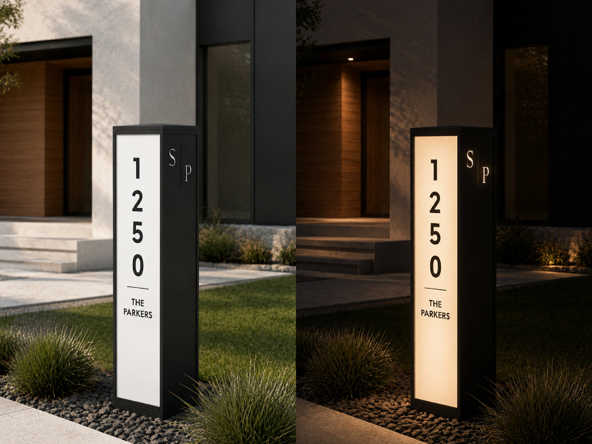 Freestanding Address Column for Modern & Premium Spaces