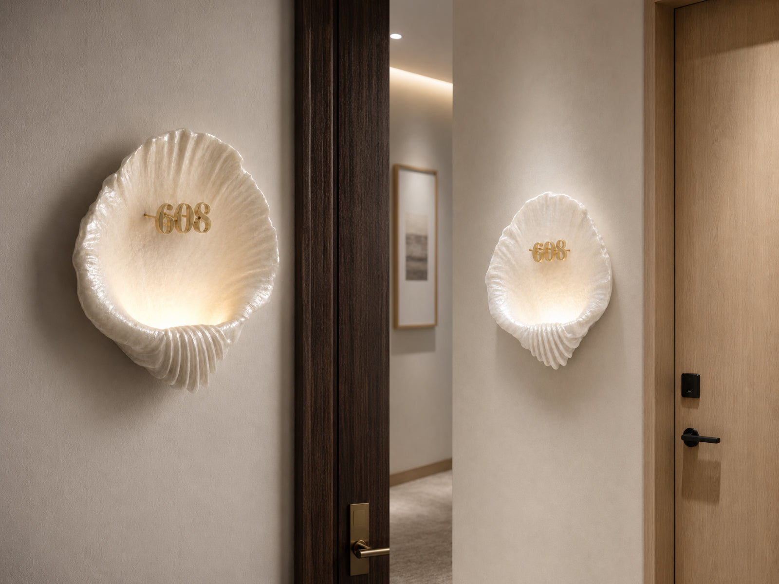 Seashell Door Sign as a New Expression of Natural Elegance